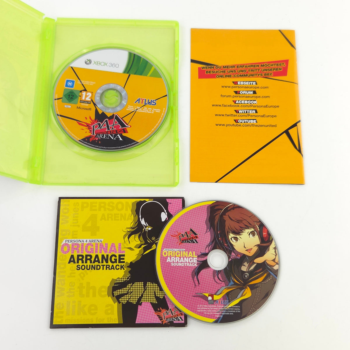 Xbox 360 Spiel Persona 4 Arena Soundtrack OVP DE
