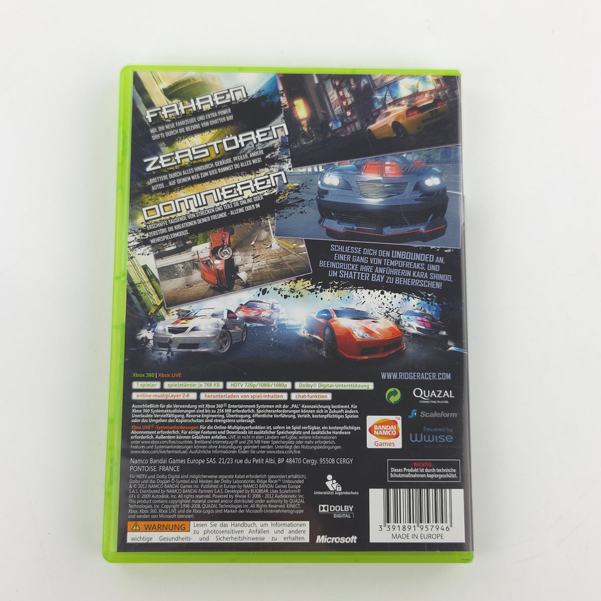 Xbox 360 Spiel Ridge Racer Unbounded OVP
