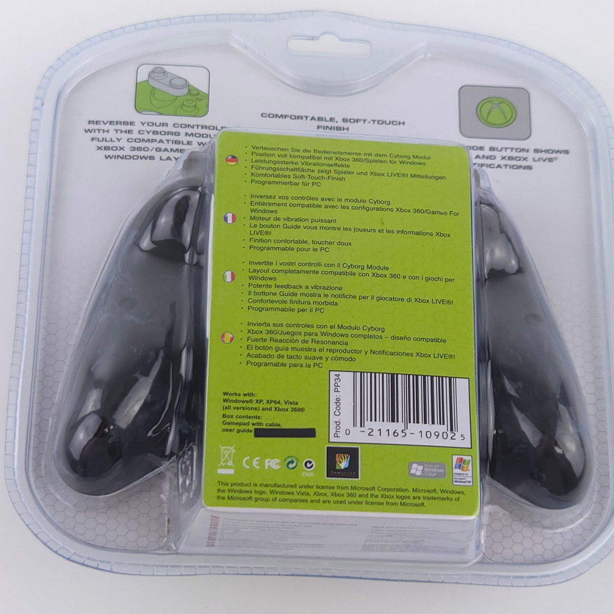Microsoft Xbox 360 Zubehör: Cyborg Rumble Pad Controller -Blister OVP NEU (PC)