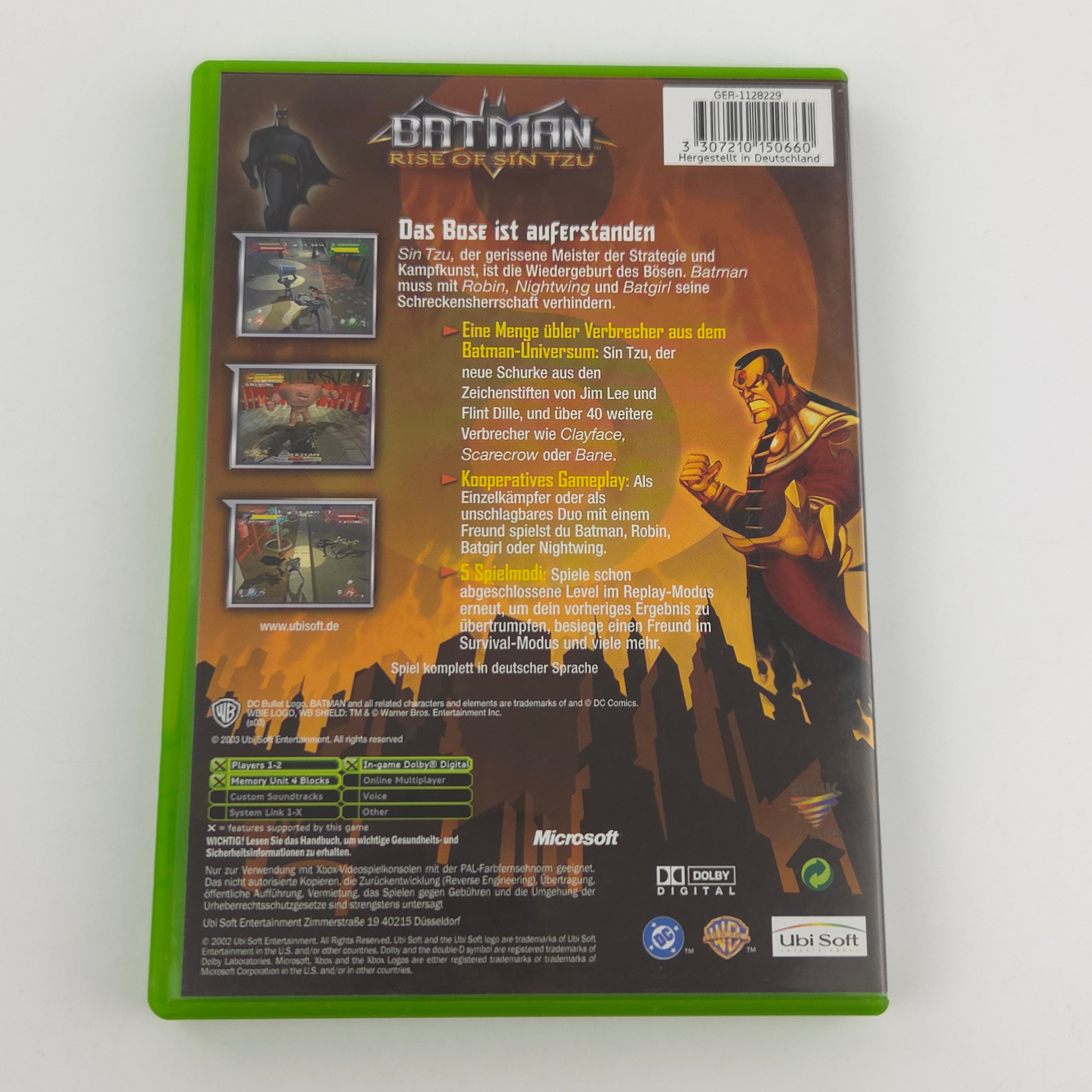 Microsoft Xbox Spiel Batman Rise of Sin Tzu OVP