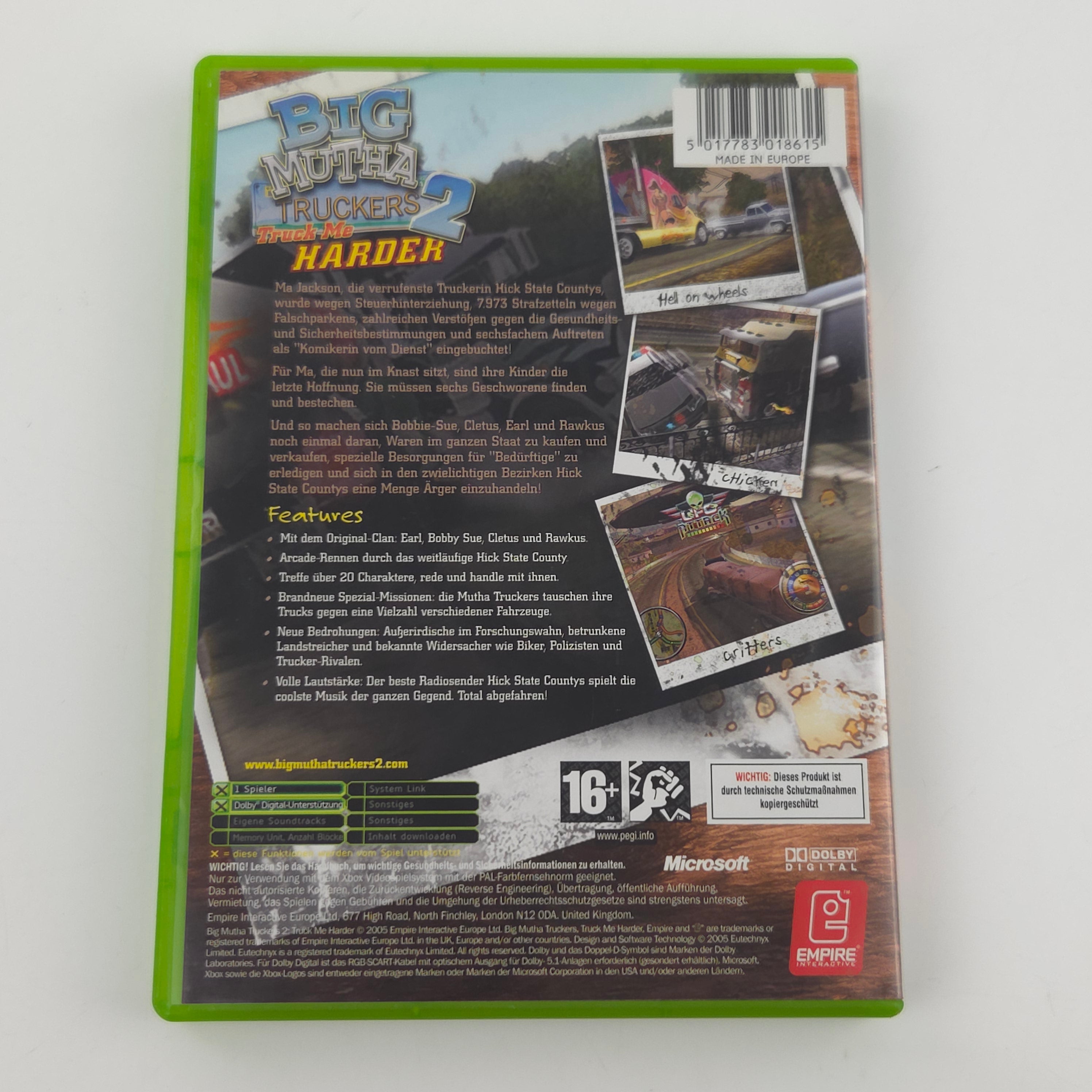 Xbox Spiel Big Mutha Truckers 2 OVP PAL