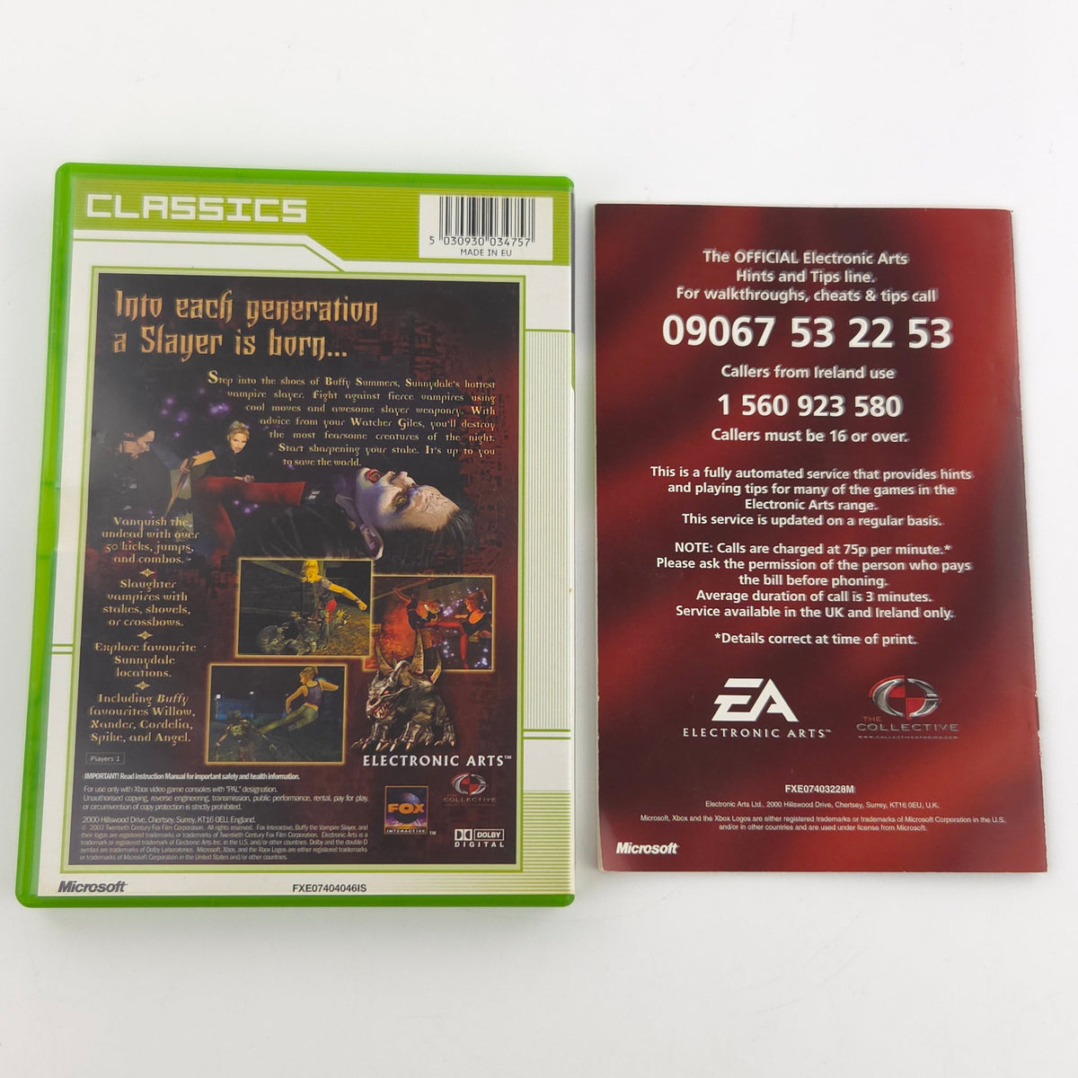 Xbox Spiel Buffy The Vampire Slayer OVP PAL