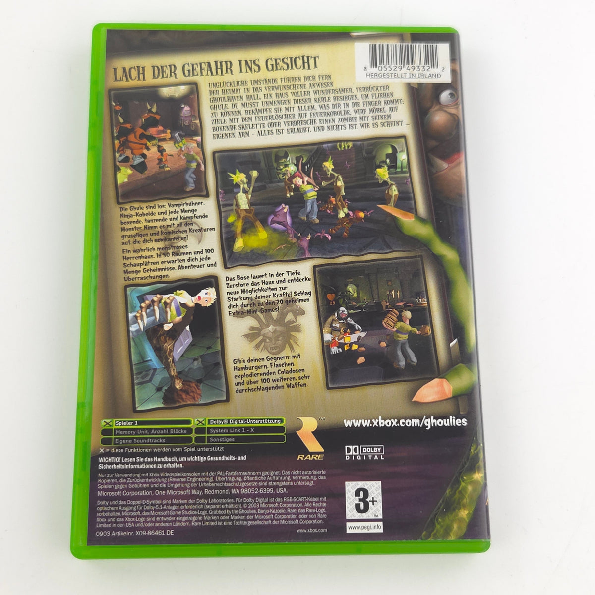 Microsoft Xbox Spiel Grabbed by the Ghoulies OVP