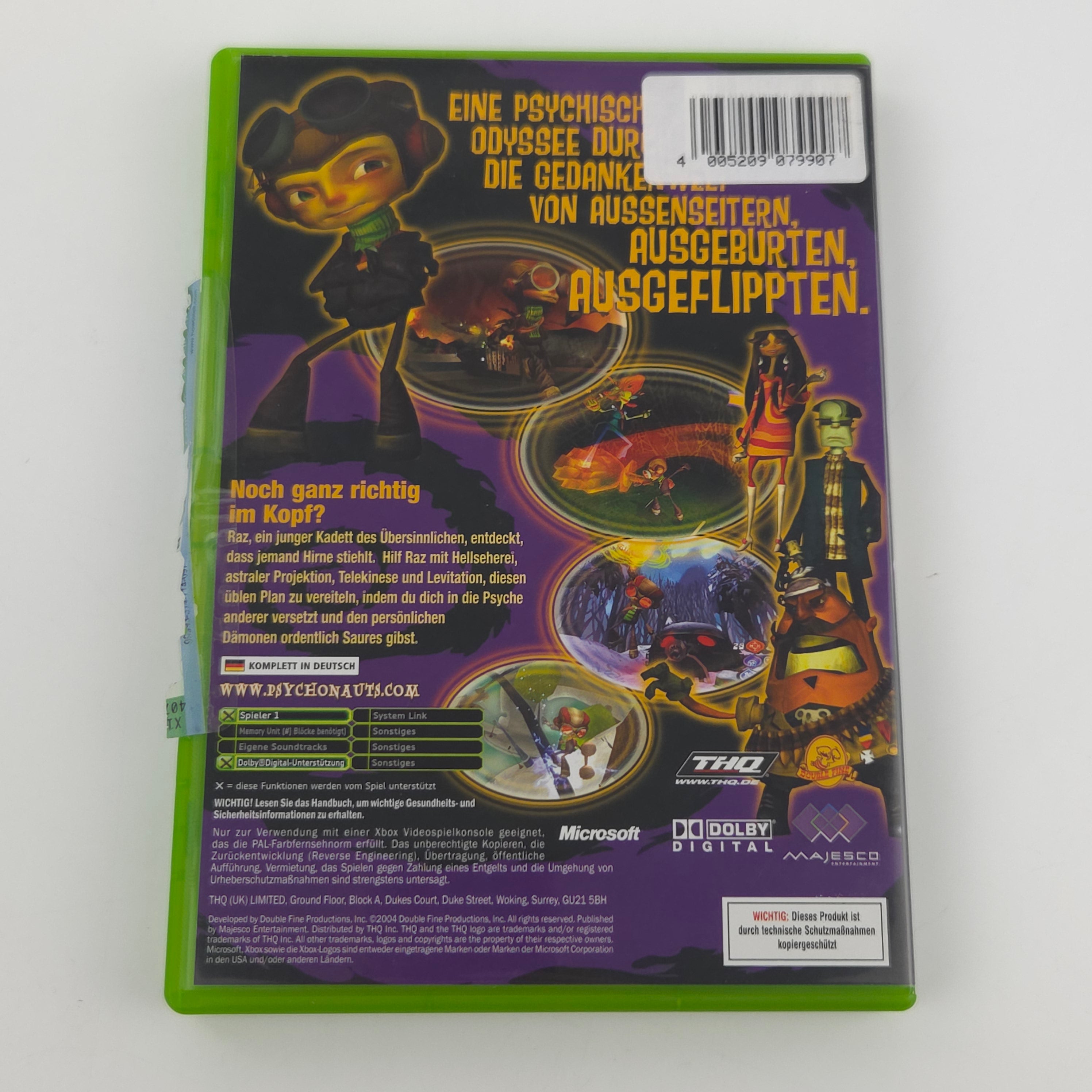 Xbox Spiel Psychonauts OVP PAL Sehr gut