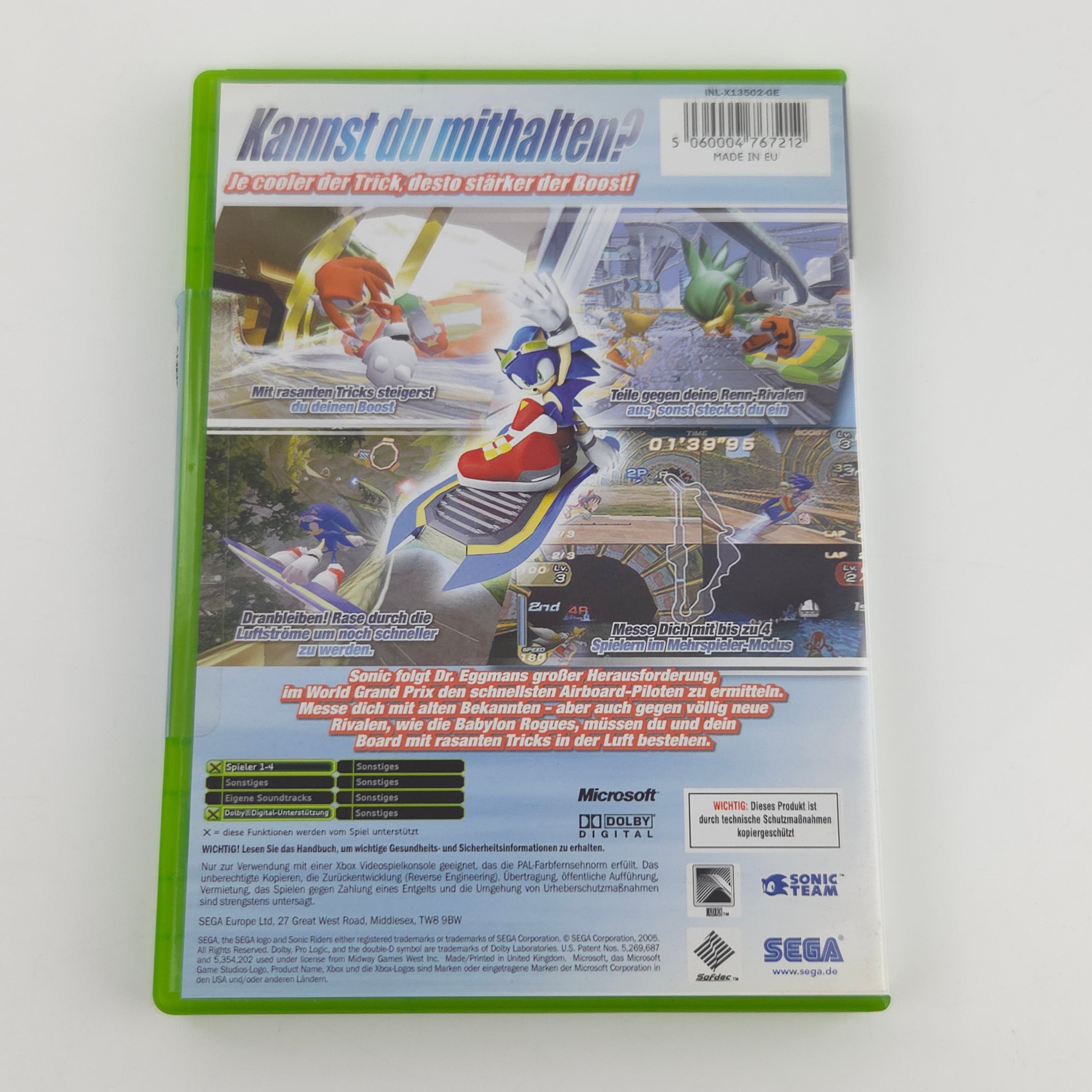 Microsoft Xbox Spiel Sonic Riders OVP CIB