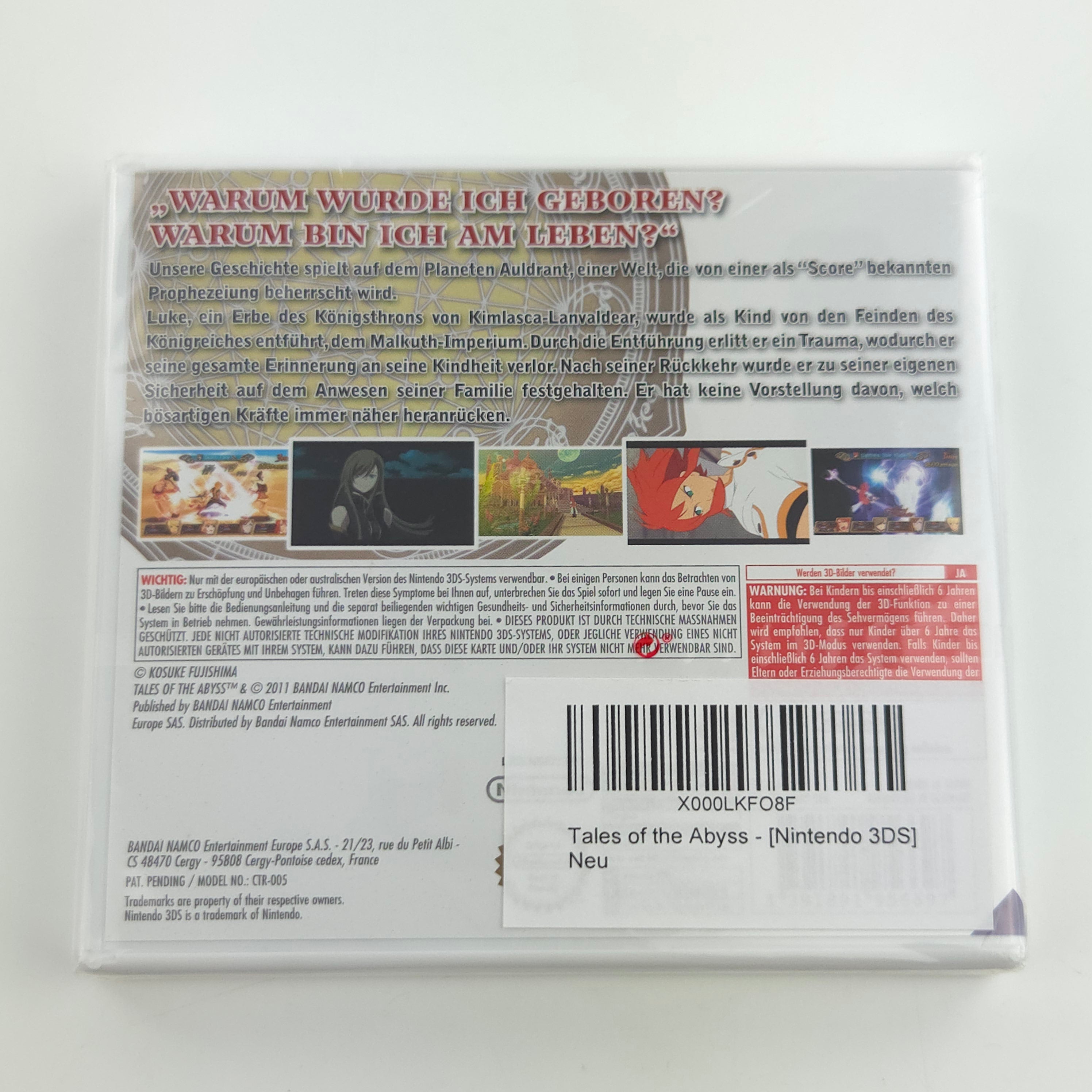 Nintendo 3DS Spiel – Tales of the Abyss Neu OVP