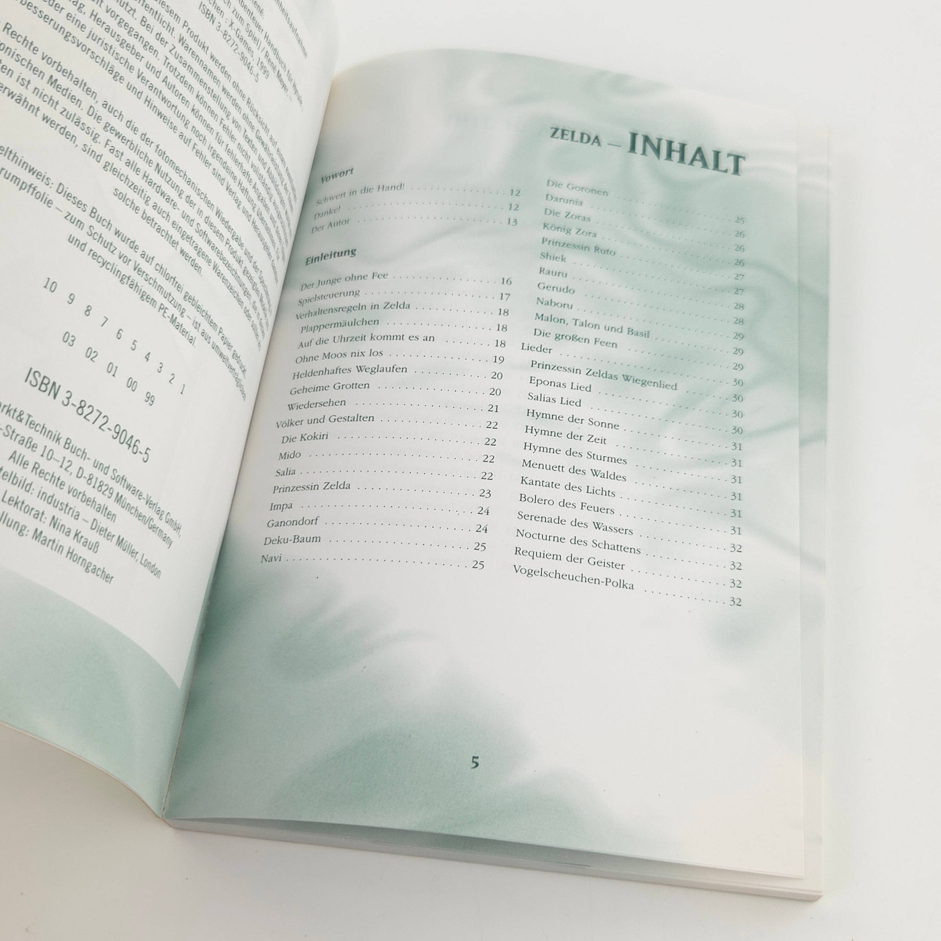 Nintendo 64 Zelda Ocarina of Time Handbuch Komplettlösung