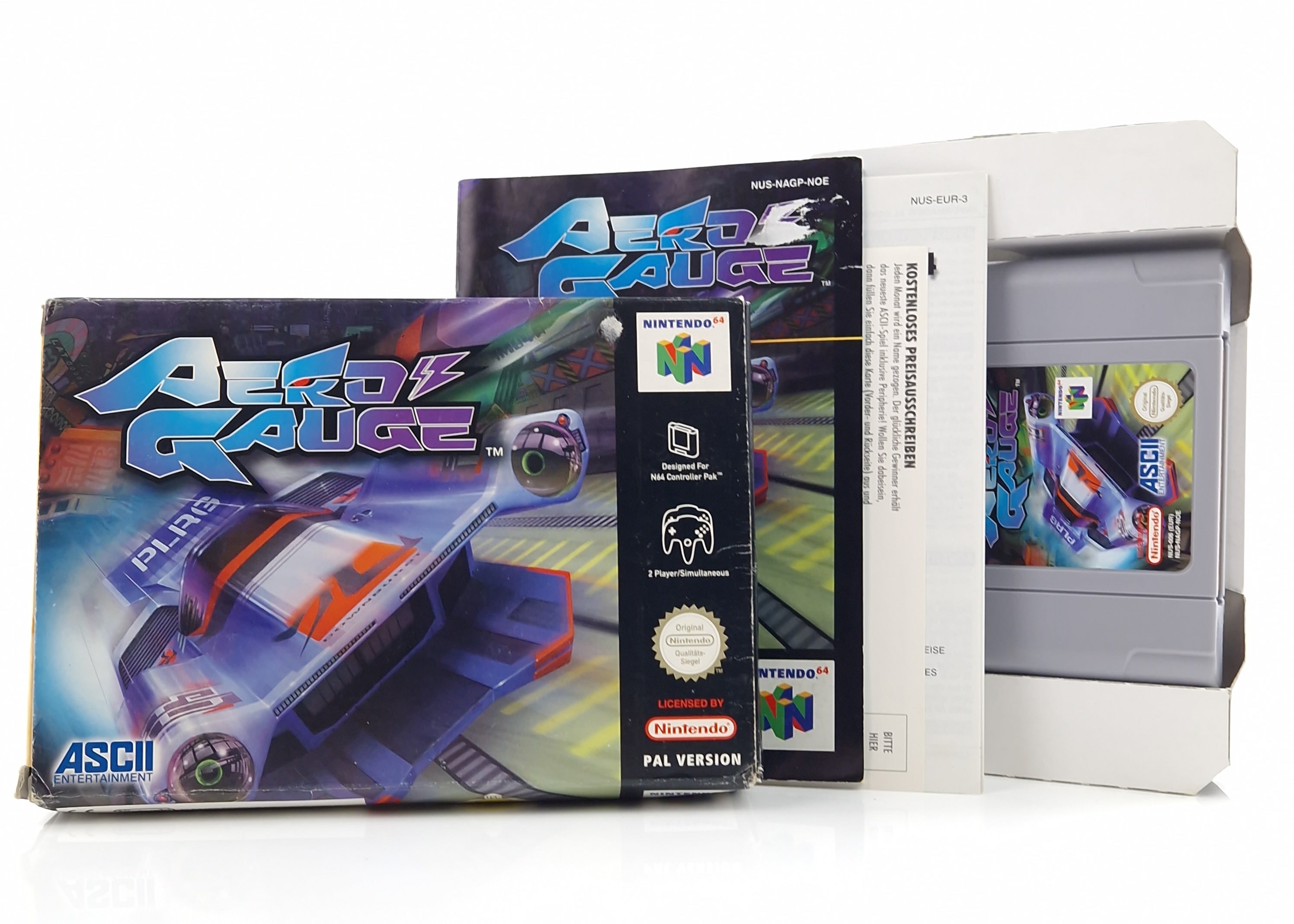 Nintendo 64 Spiel – Aero Gauge Modul Anleitung OVP PAL