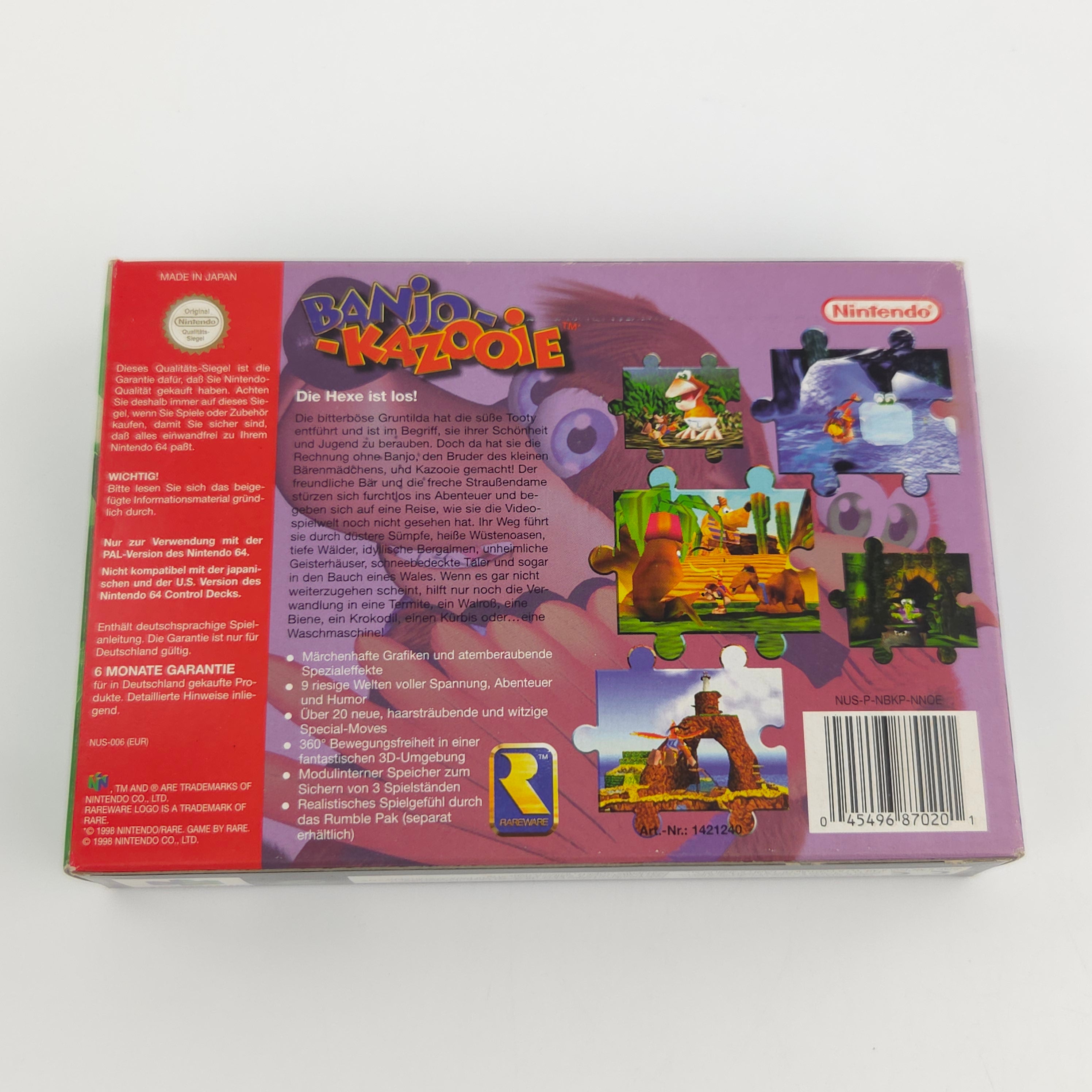 Nintendo 64 Spiel Banjo Kazooie N64 Modul Anleitung OVP