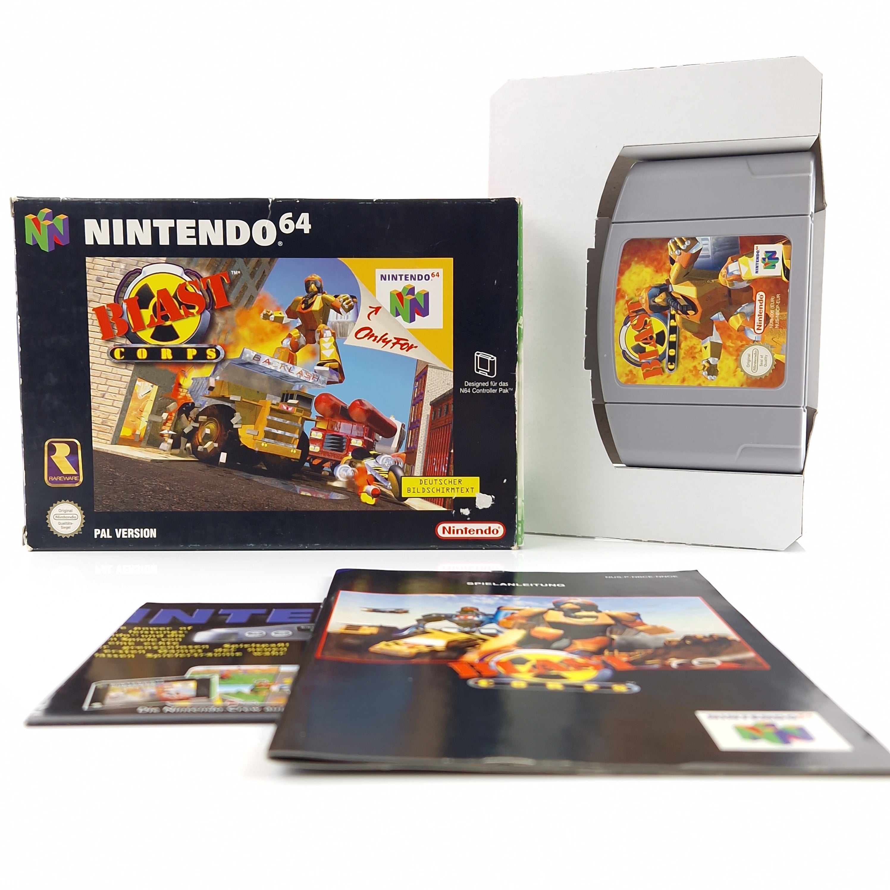 Nintendo 64 Spiel – Blast Corps Modul Anleitung OVP PAL
