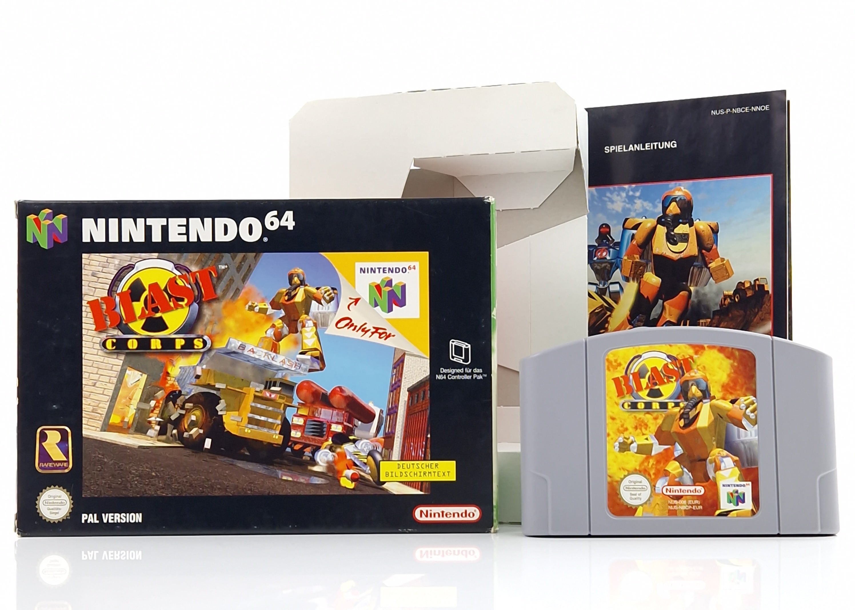 Nintendo 64 Spiel – Blast Corps OVP PAL NNOE CIB