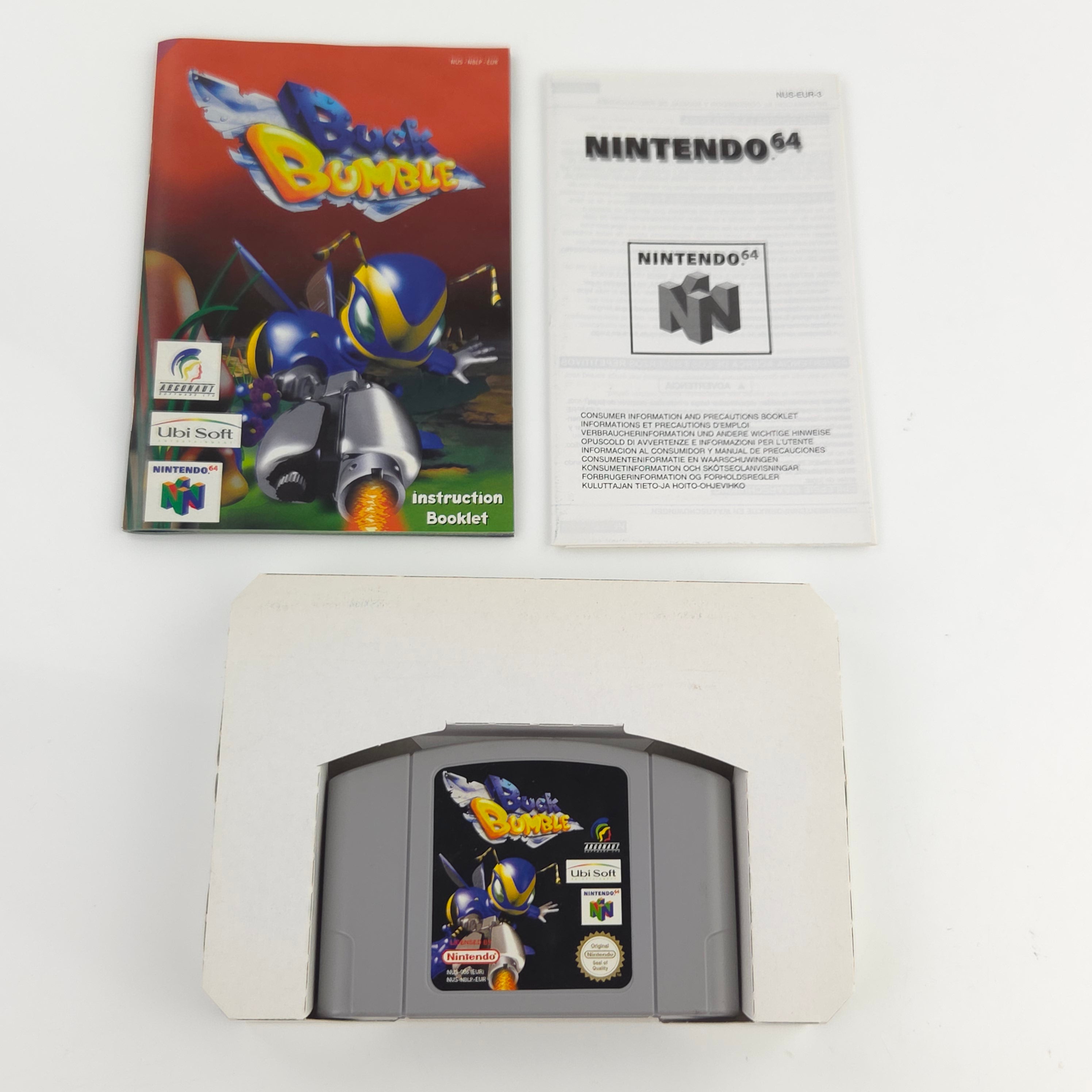 Nintendo 64 Spiel Buck Bumble N64 Modul Anleitung OVP PAL