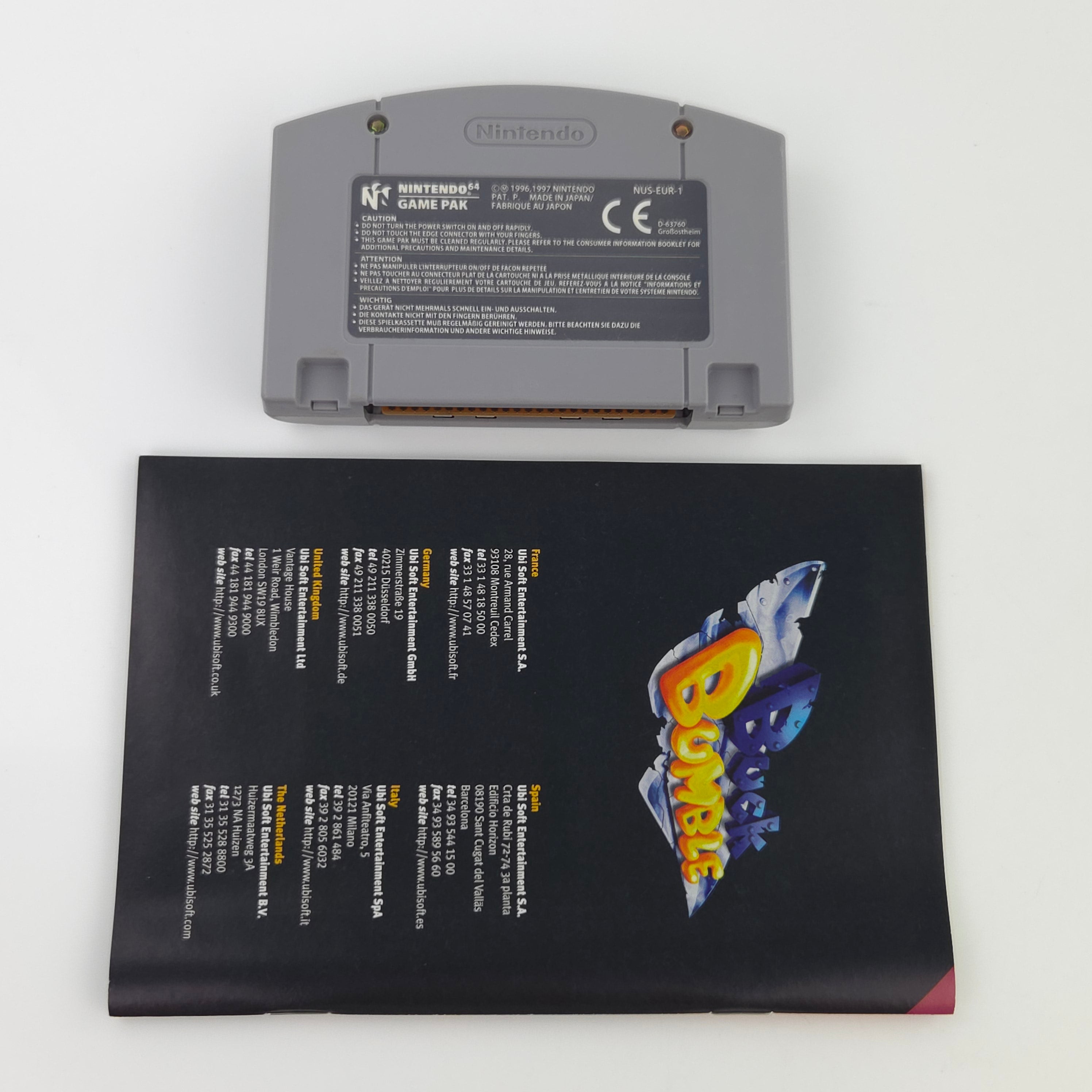 Nintendo 64 Spiel Buck Bumble N64 Modul Anleitung OVP PAL