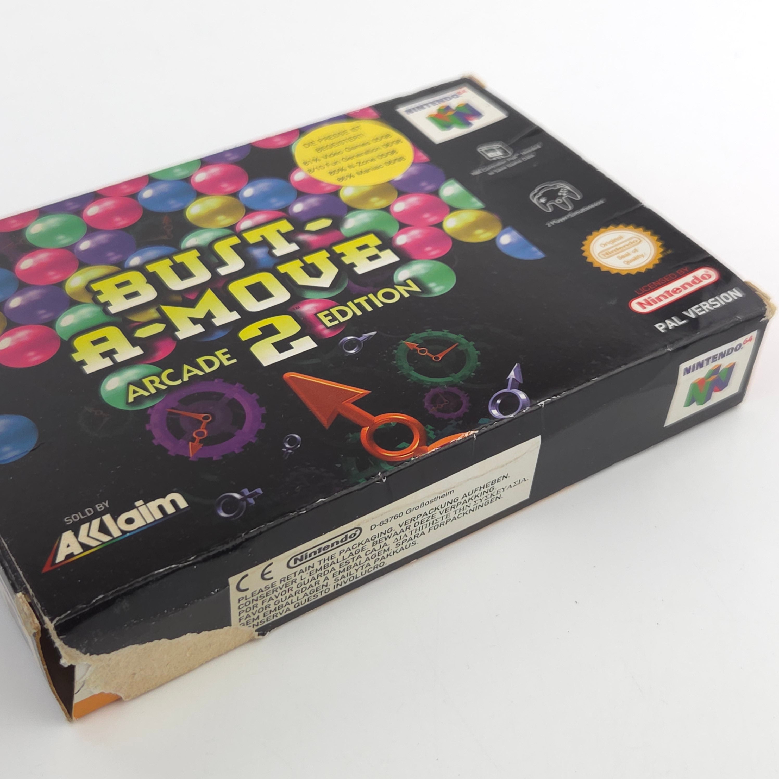 N64 Spiel Bust A Move 2 Arcade Edition OVP PAL Acclaim