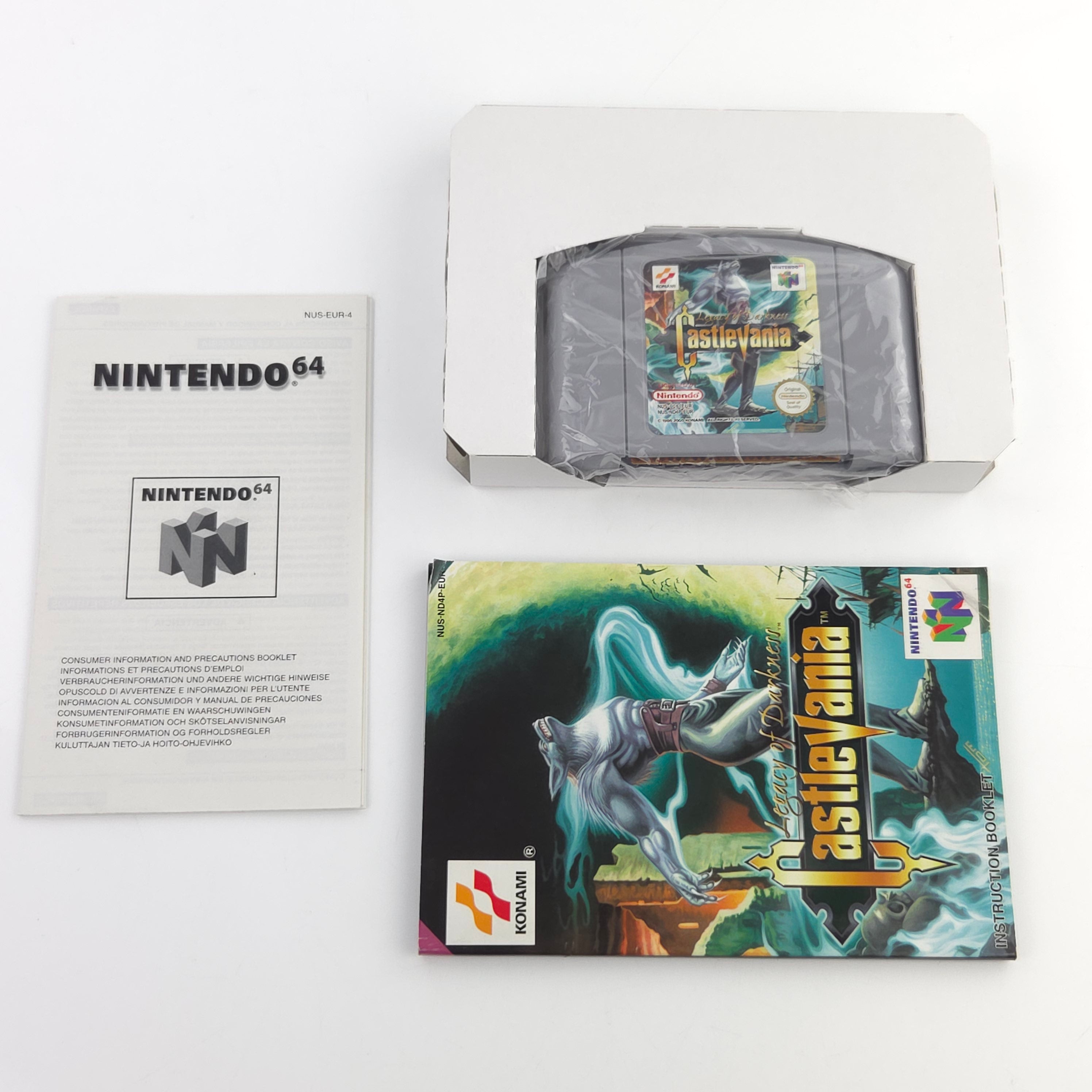 Nintendo 64 Spiel Castlevania Legacy of Darkness N64 OVP CIB PAL EUR