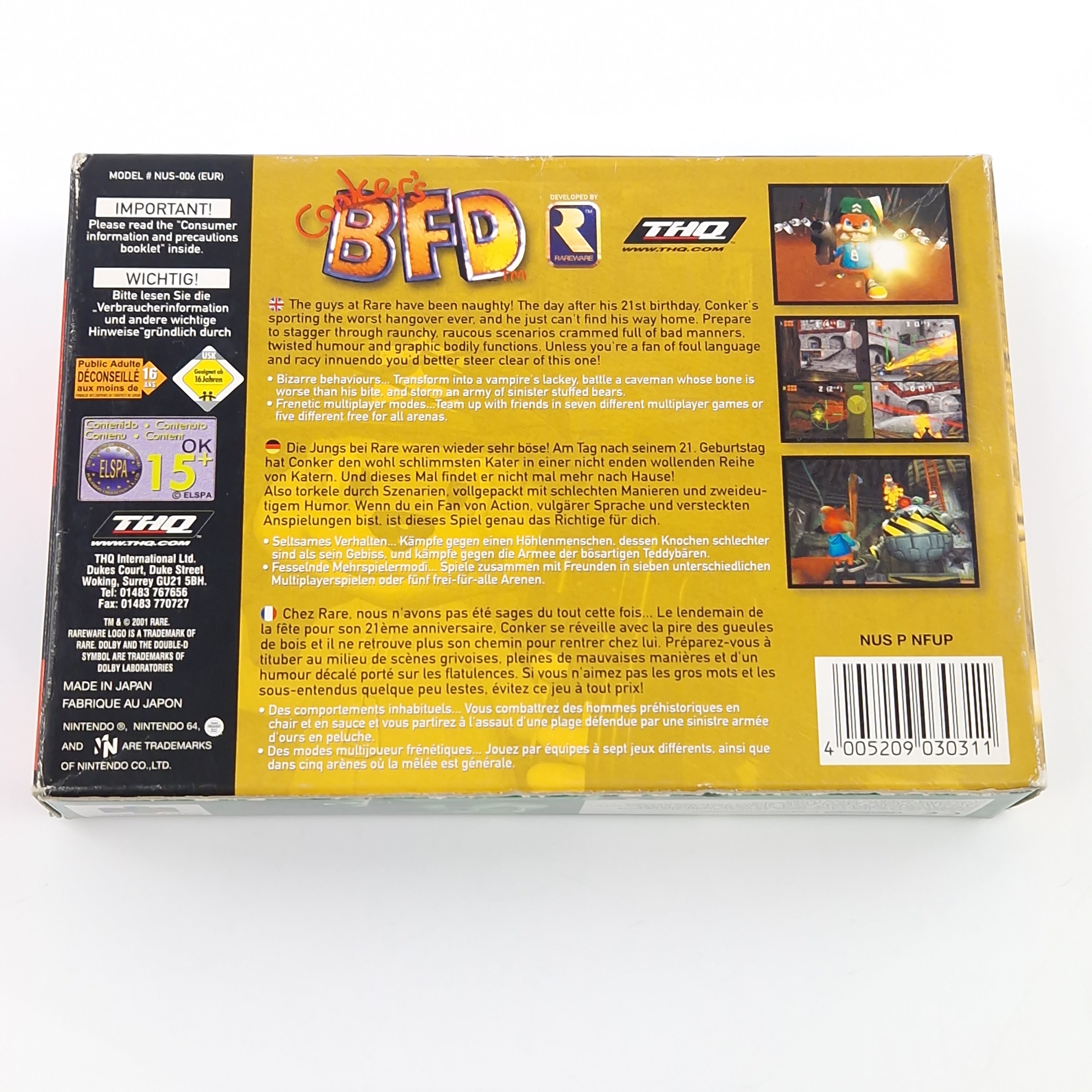 Nintendo 64 Spiel – Conkers Bad Fur Day N64 PAL OVP