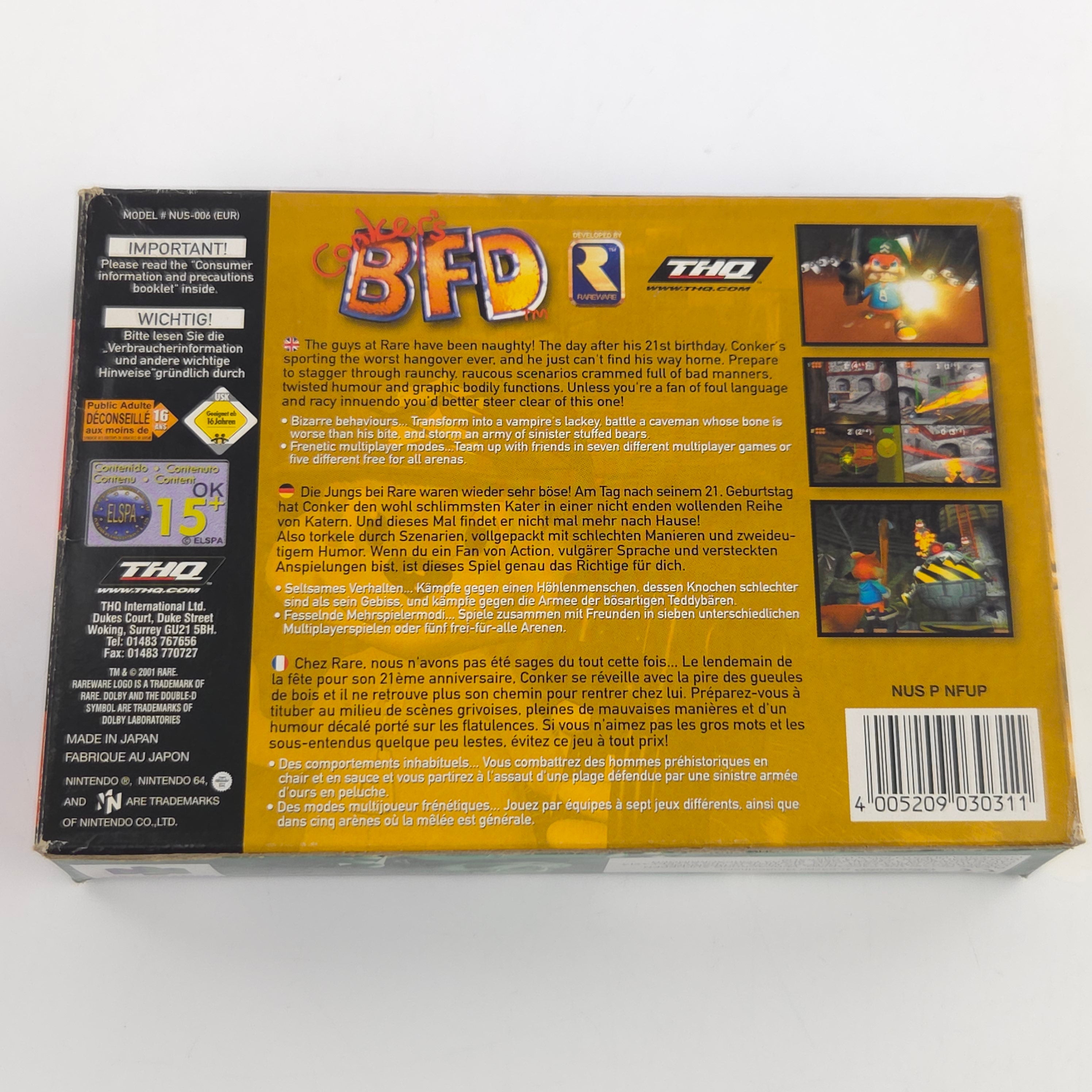 Nintendo 64 Spiel Conkers Bad Fur Day N64 OVP CIB PAL