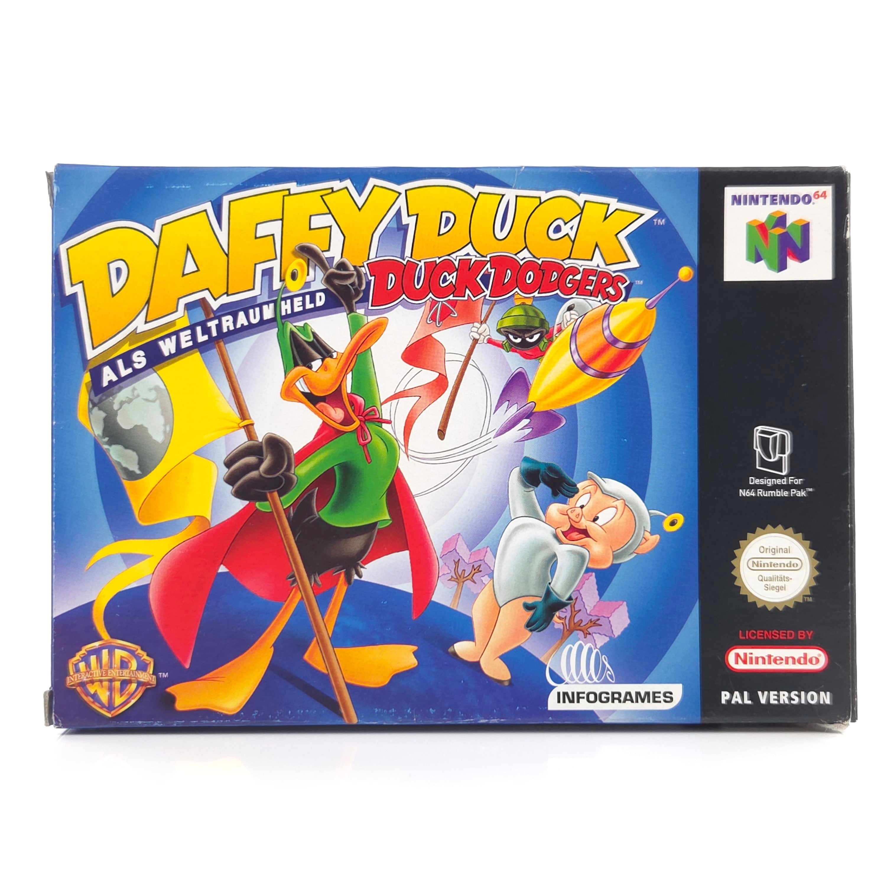 Nintendo 64 Spiel Daffy Duck Weltraumheld N64 OVP CIB PAL