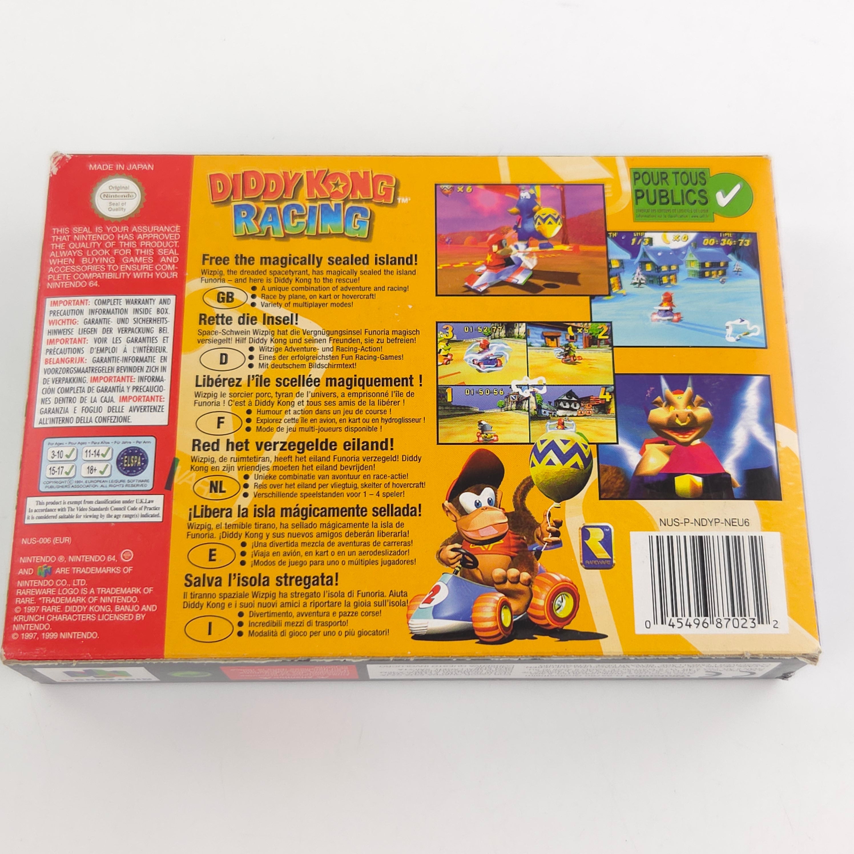 Nintendo 64 Spiel Diddy Kong Racing N64 OVP CIB PAL EUR