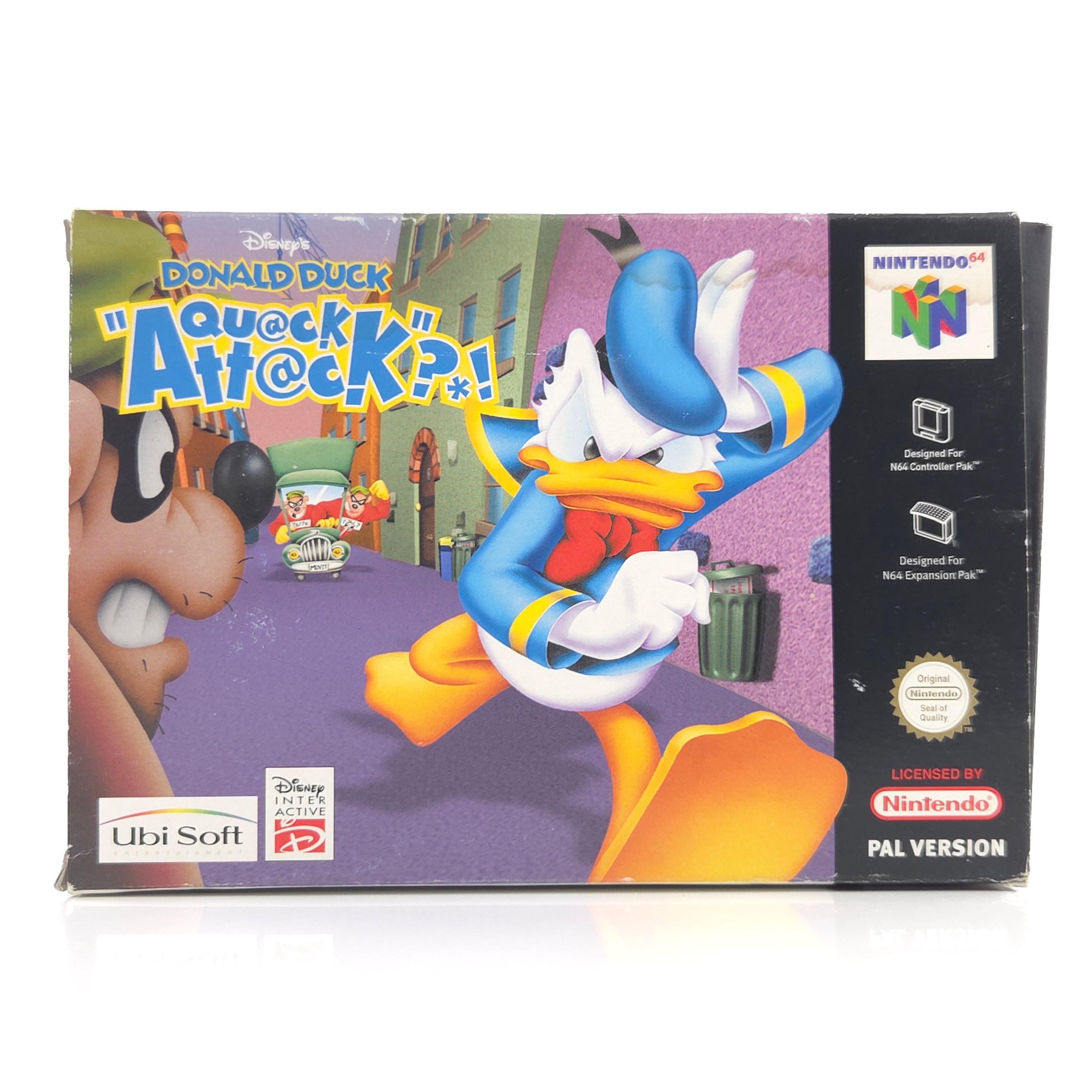 Nintendo 64 Spiel Donald Duck Quack Attack N64 OVP CIB PAL