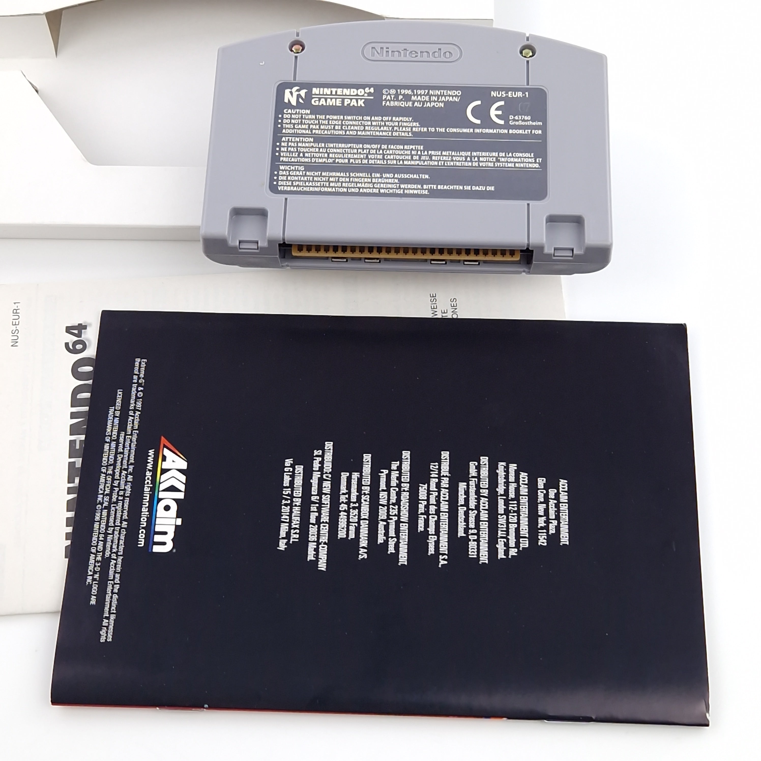Nintendo 64 Spiel – Extreme-G OVP Anleitung N64 PAL EUR