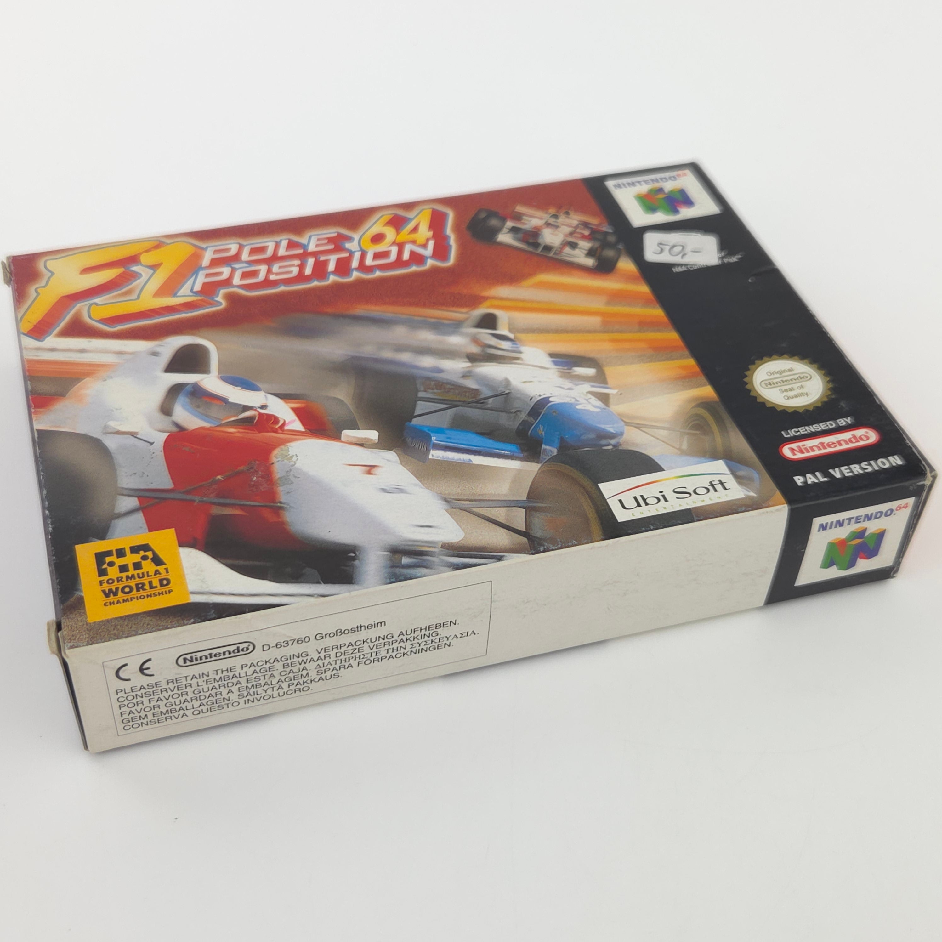 Nintendo 64 Spiel F1 Pole Position 64 Modul Anleitung OVP