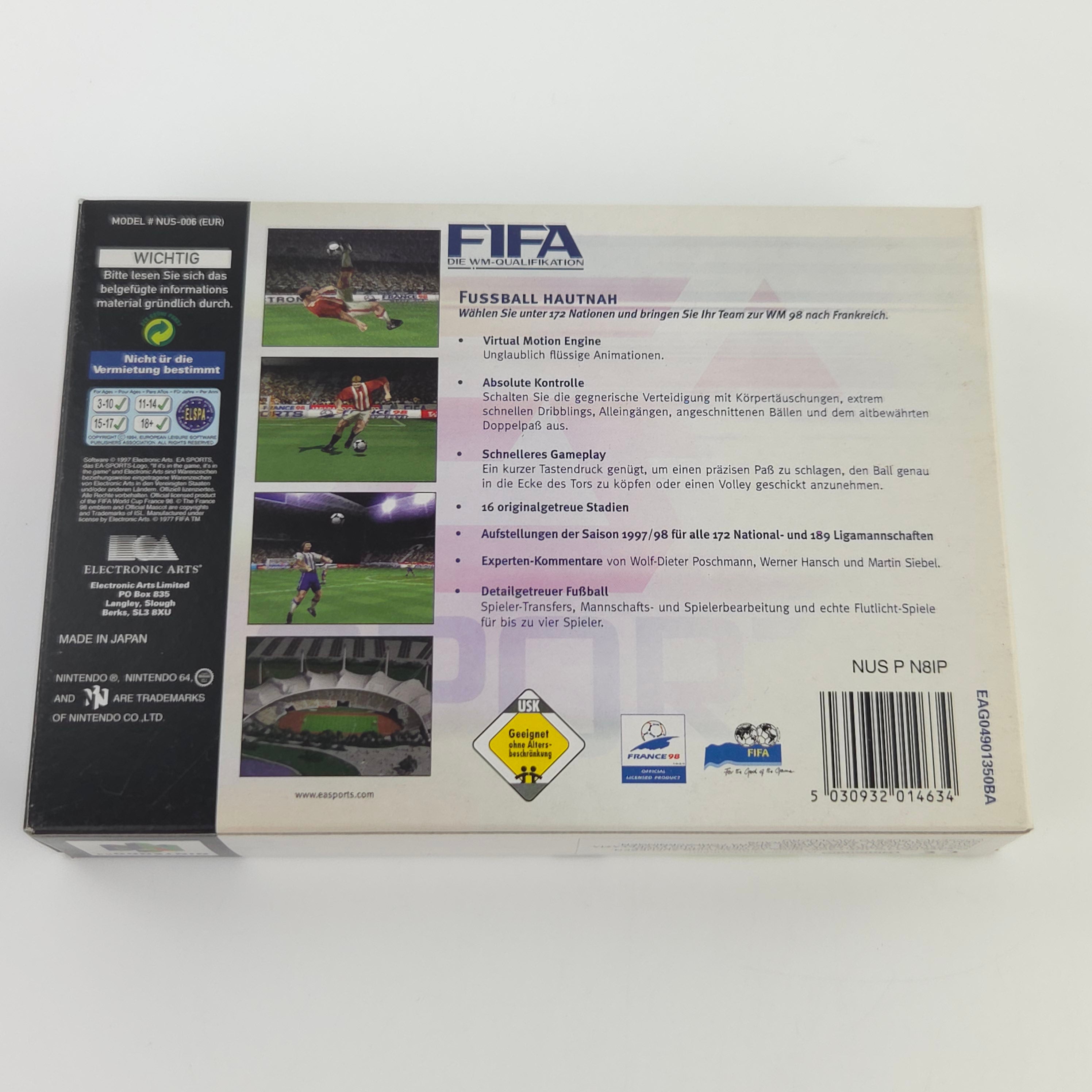Nintendo 64 Spiel FIFA WM Qualifikation 98 N64 OVP PAL
