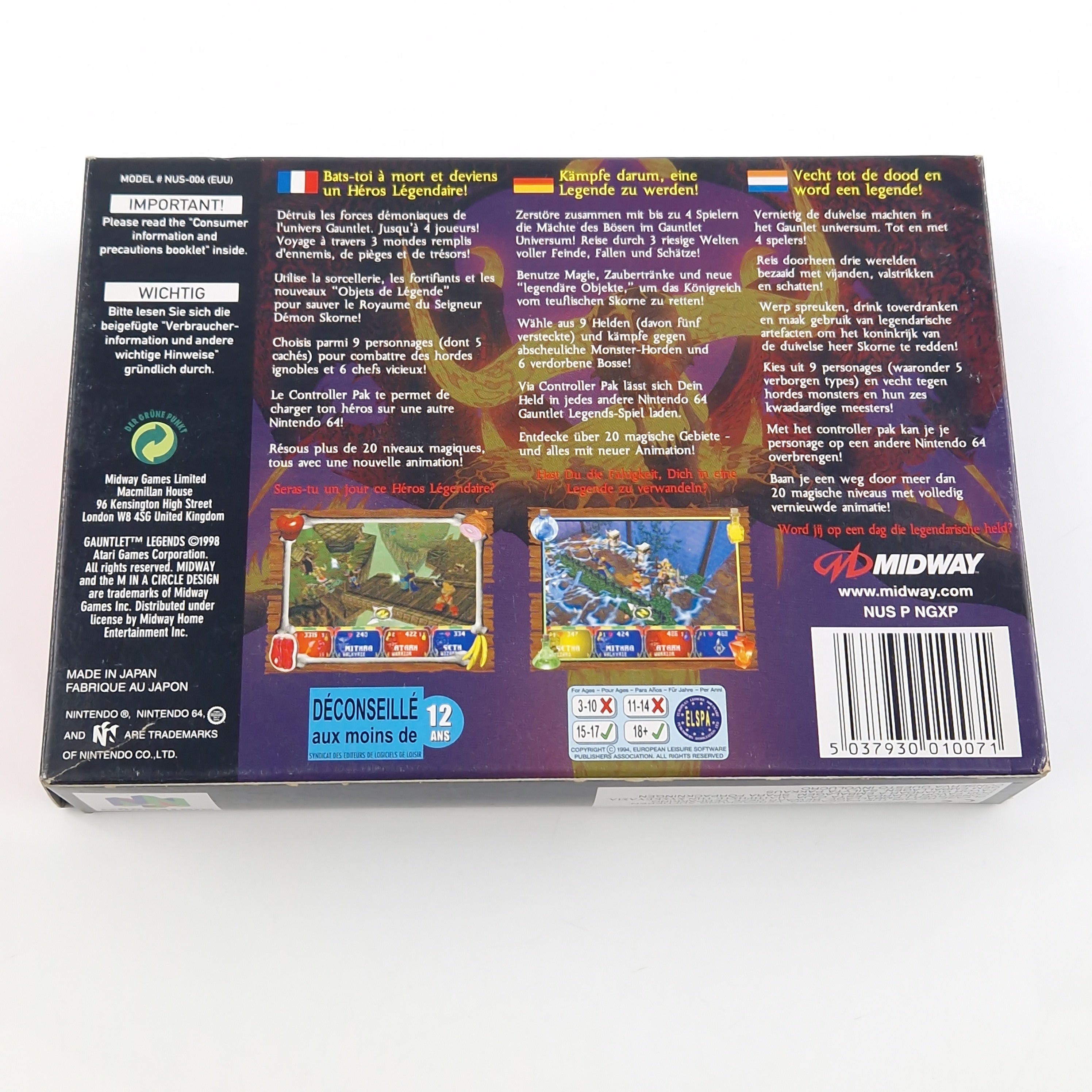 Nintendo 64 Spiel – Gauntlet Legends (PAL EUU OVP CIB)