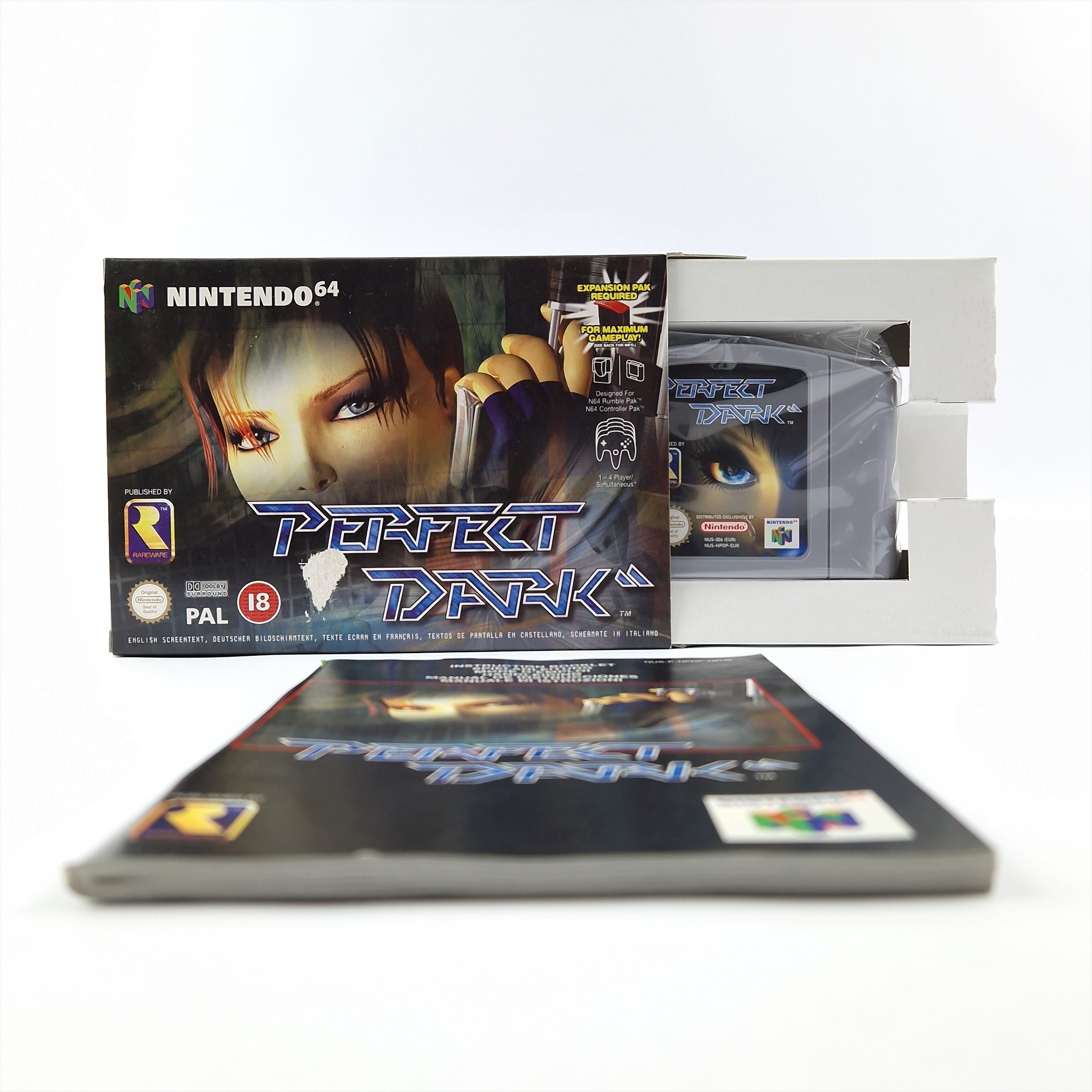 Nintendo 64 Spiel – Perfect Dark OVP Anleitung Modul PAL