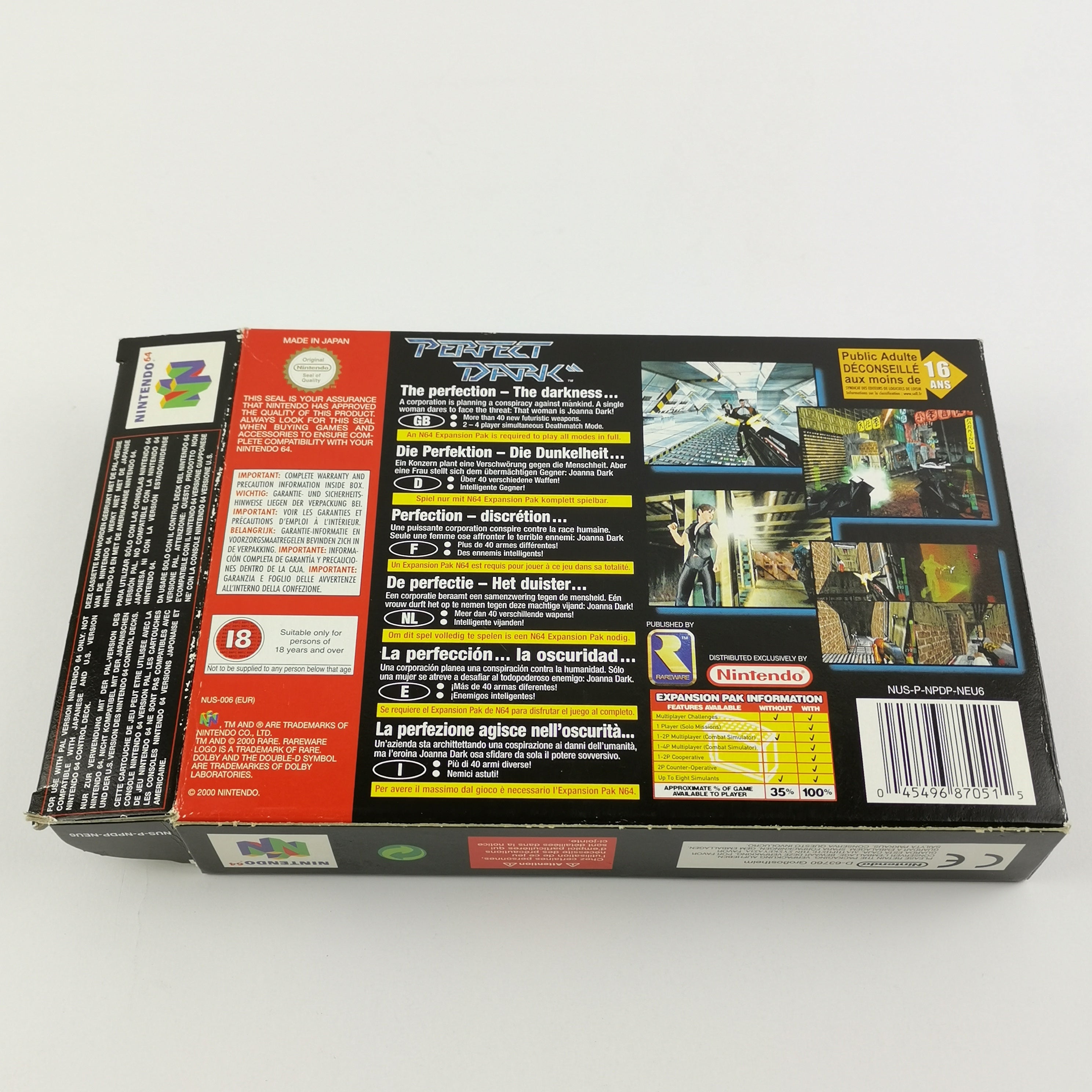 Nintendo 64 Spiel – Perfect Dark OVP Anleitung PAL N64