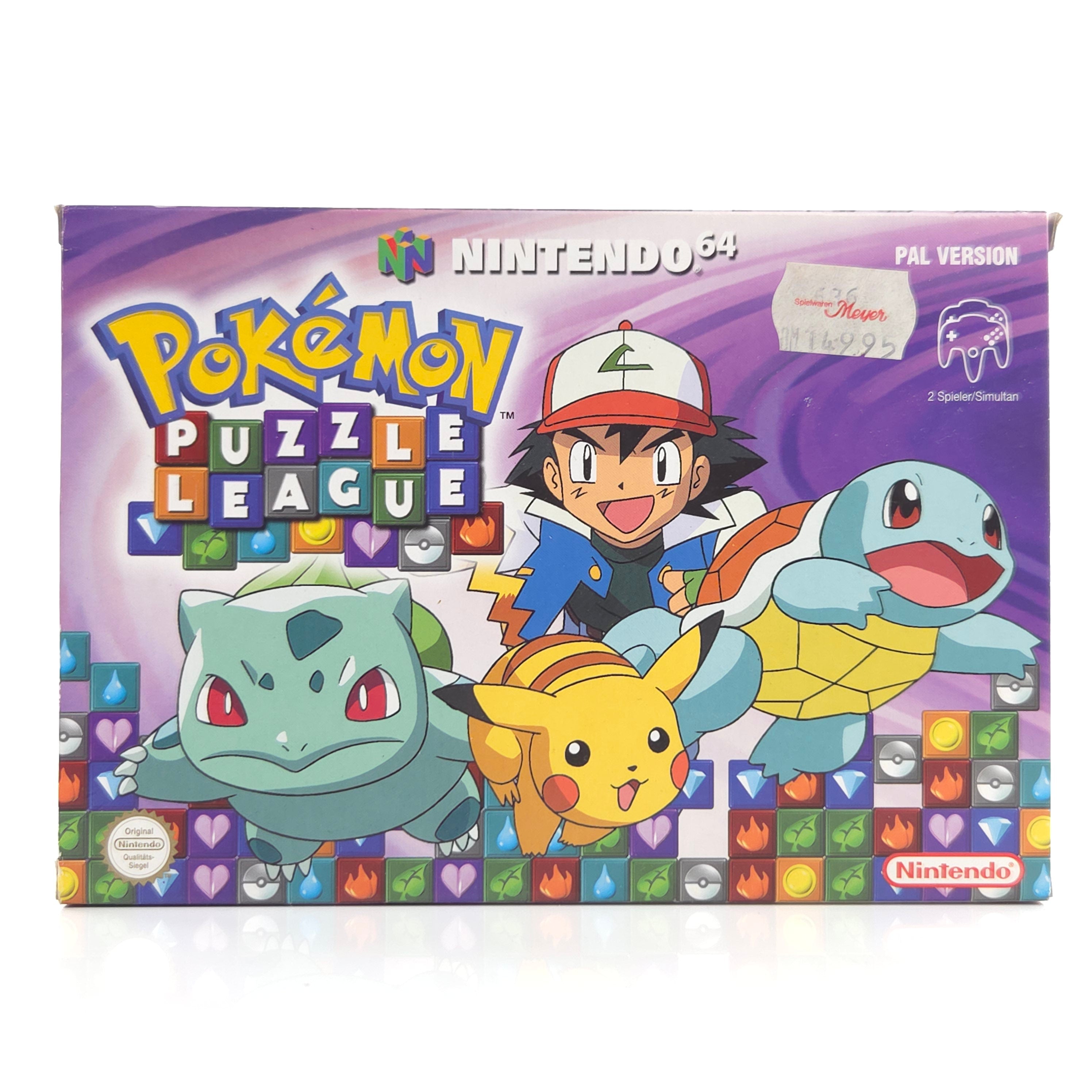 Nintendo 64 Spiel Pokemon Puzzle League N64 OVP CIB PAL