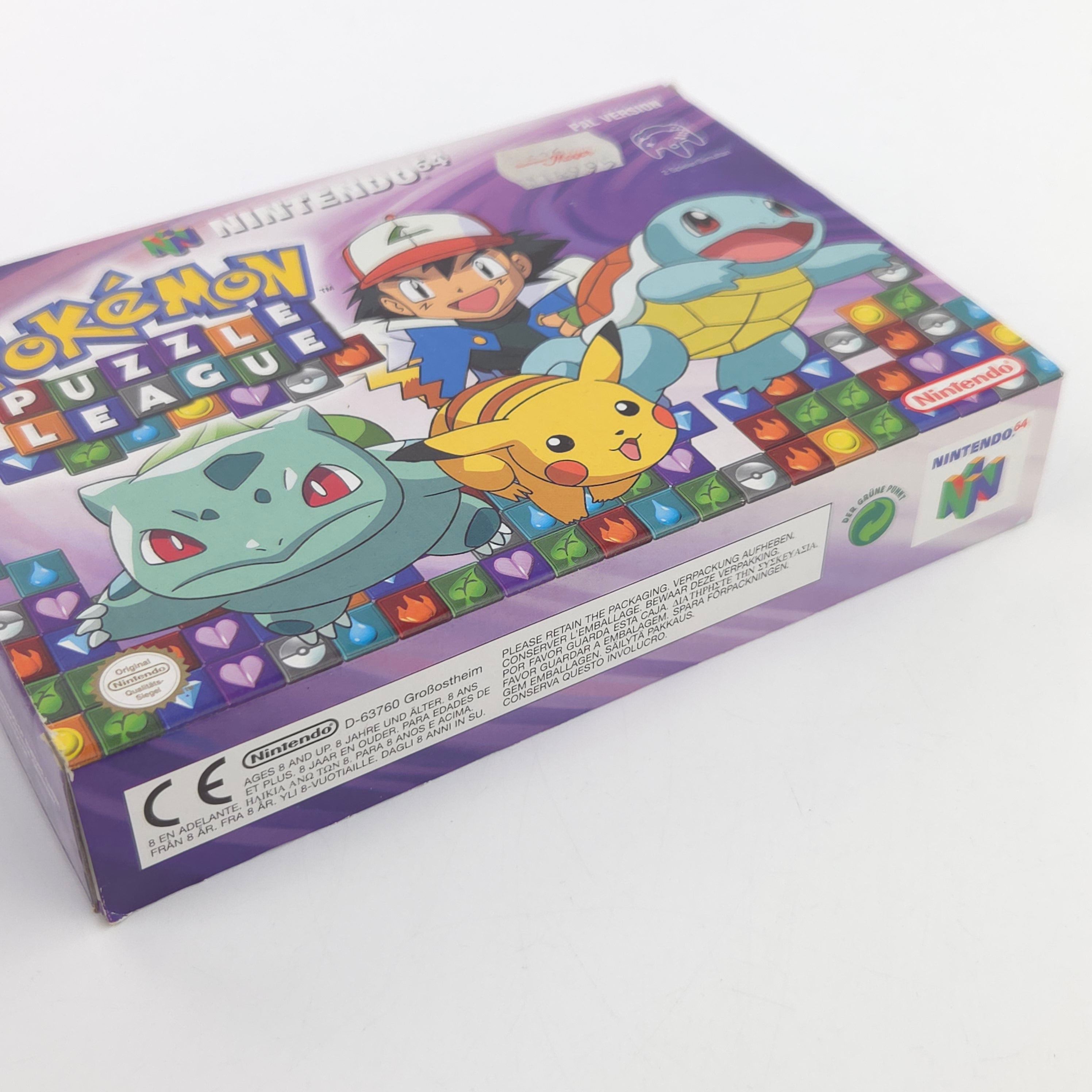 Nintendo 64 Spiel Pokemon Puzzle League N64 OVP CIB PAL