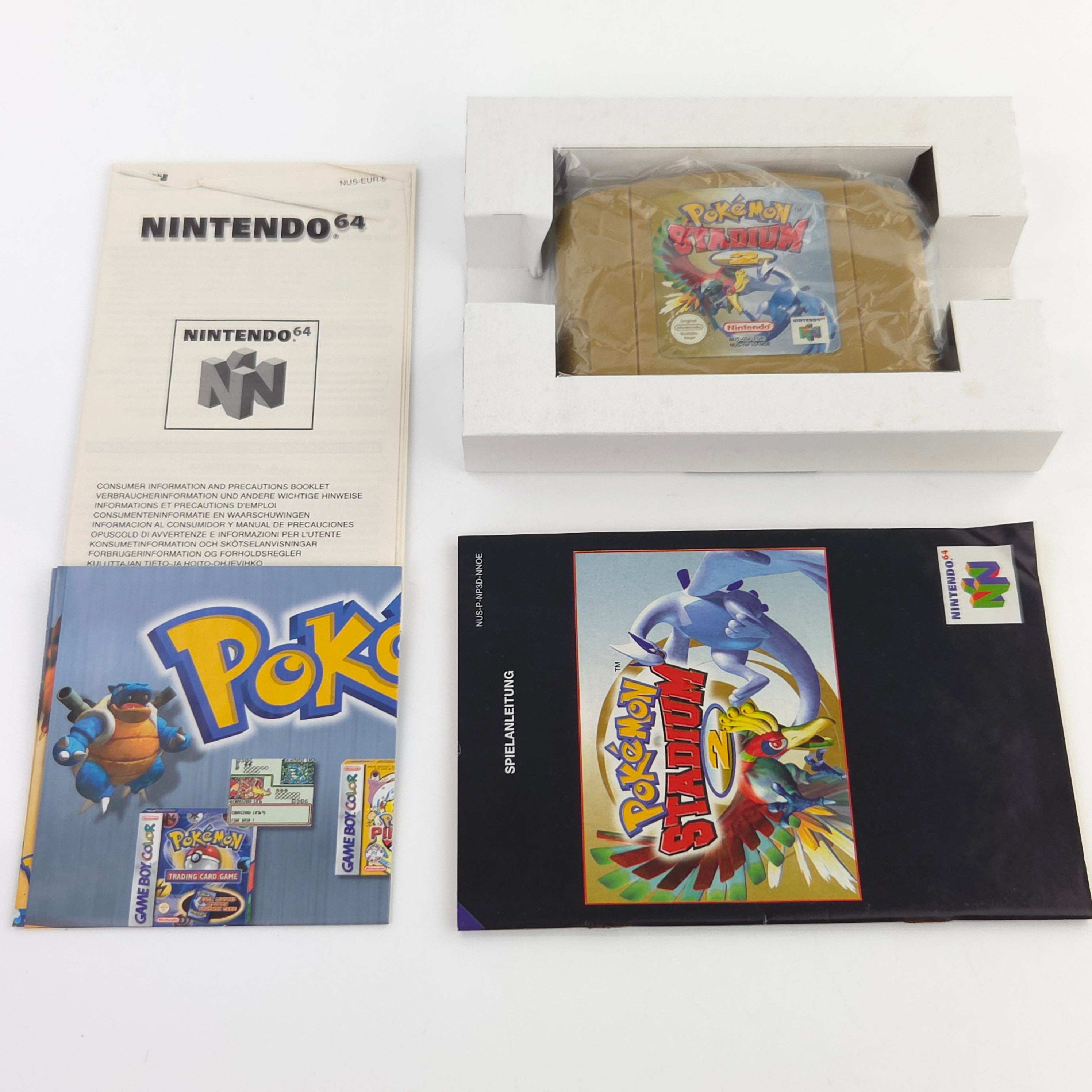 Nintendo 64 Spiel Pokemon Stadium 2 N64 OVP CIB PAL NOE