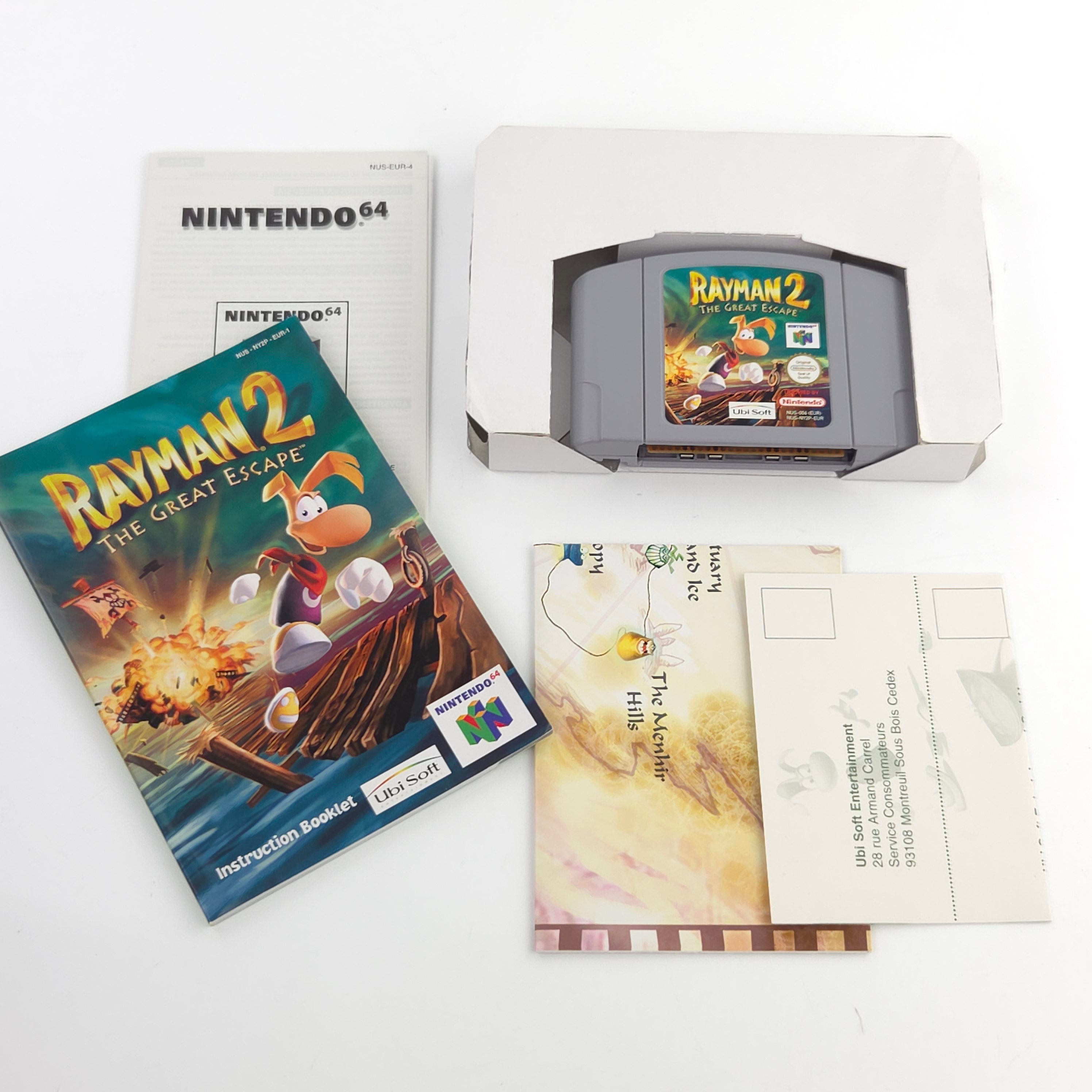 Nintendo 64 Spiel Rayman 2 The Great Escape N64 OVP CIB