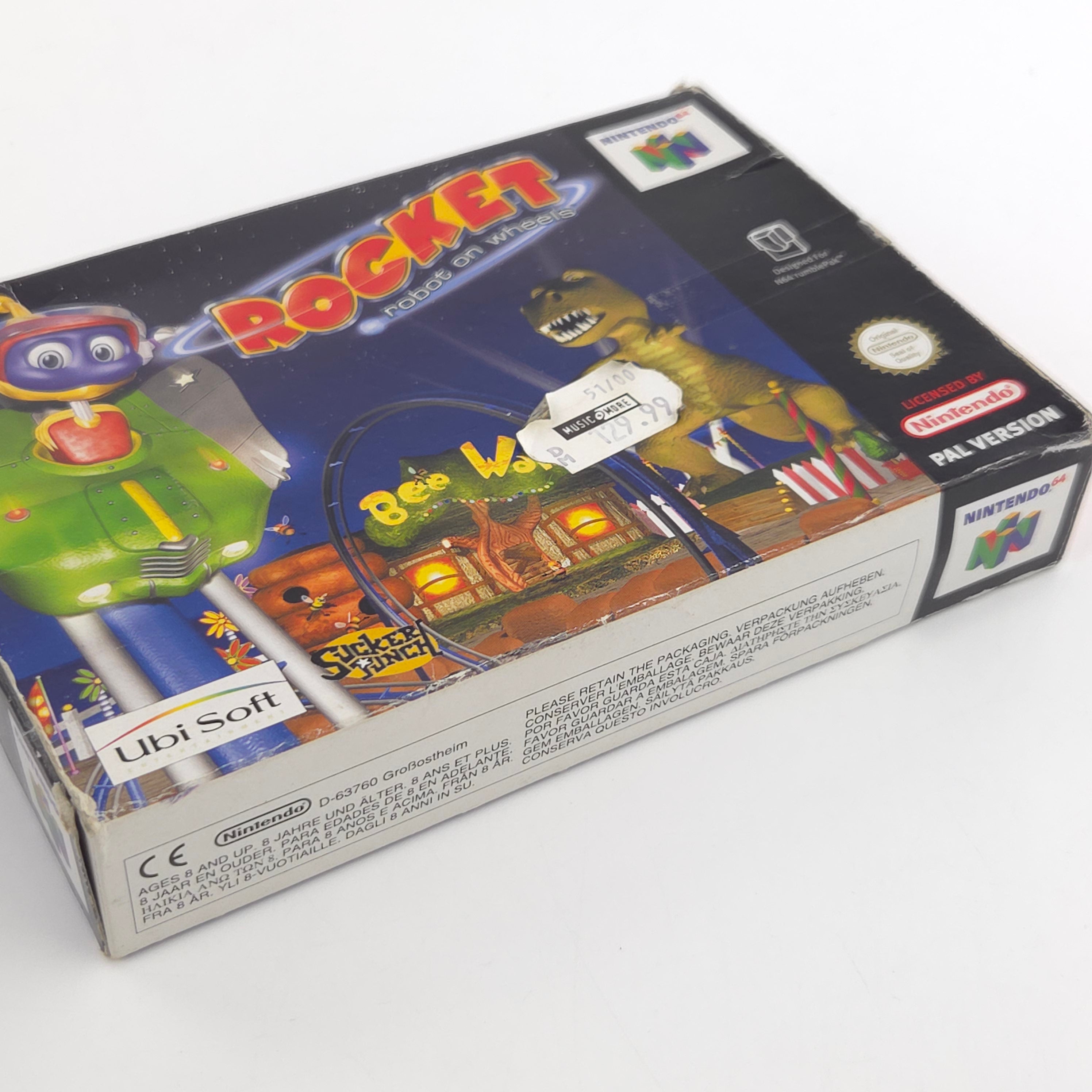 Nintendo 64 Spiel Rocket Robot on Wheels N64 OVP PAL EUR