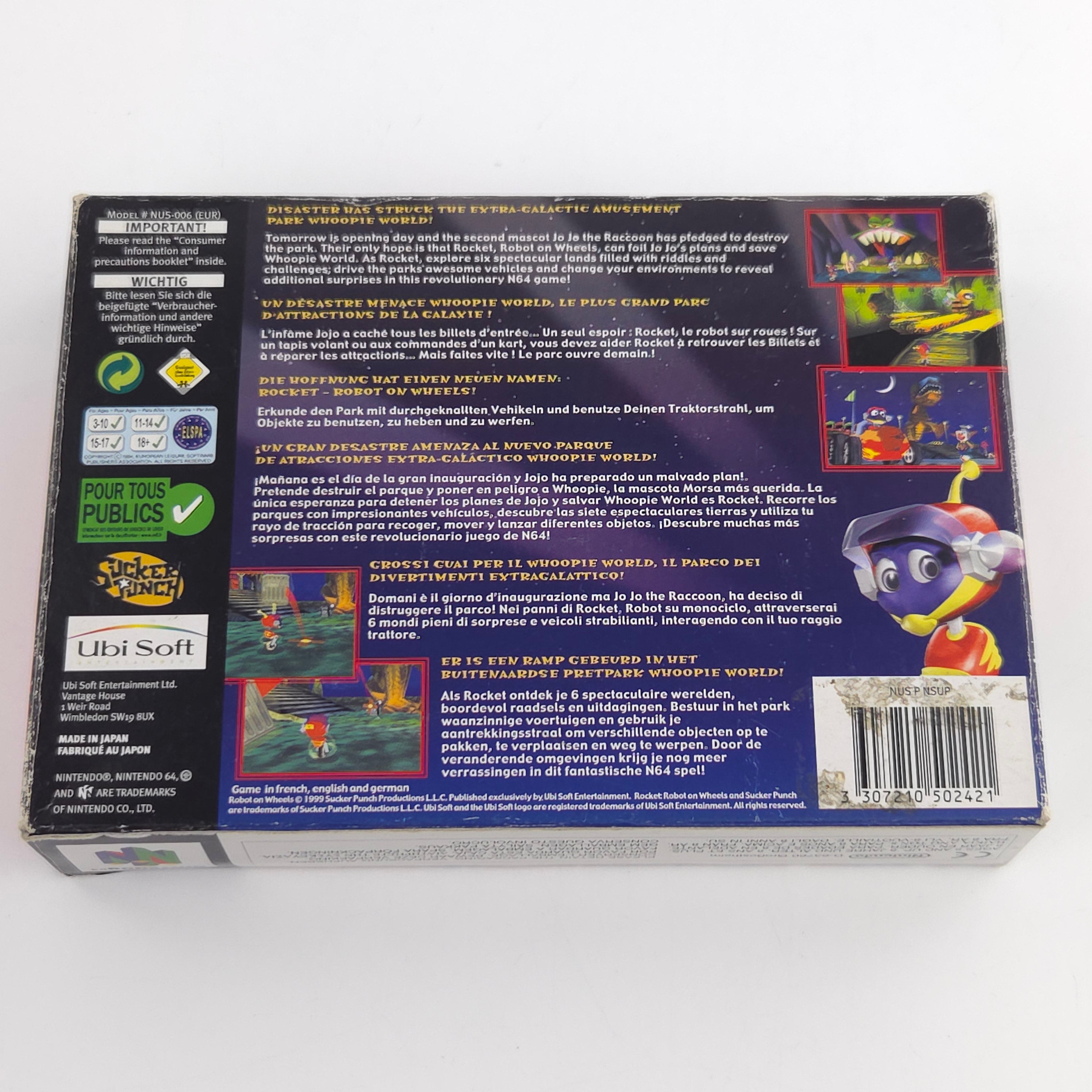 Nintendo 64 Spiel Rocket Robot on Wheels N64 OVP PAL EUR