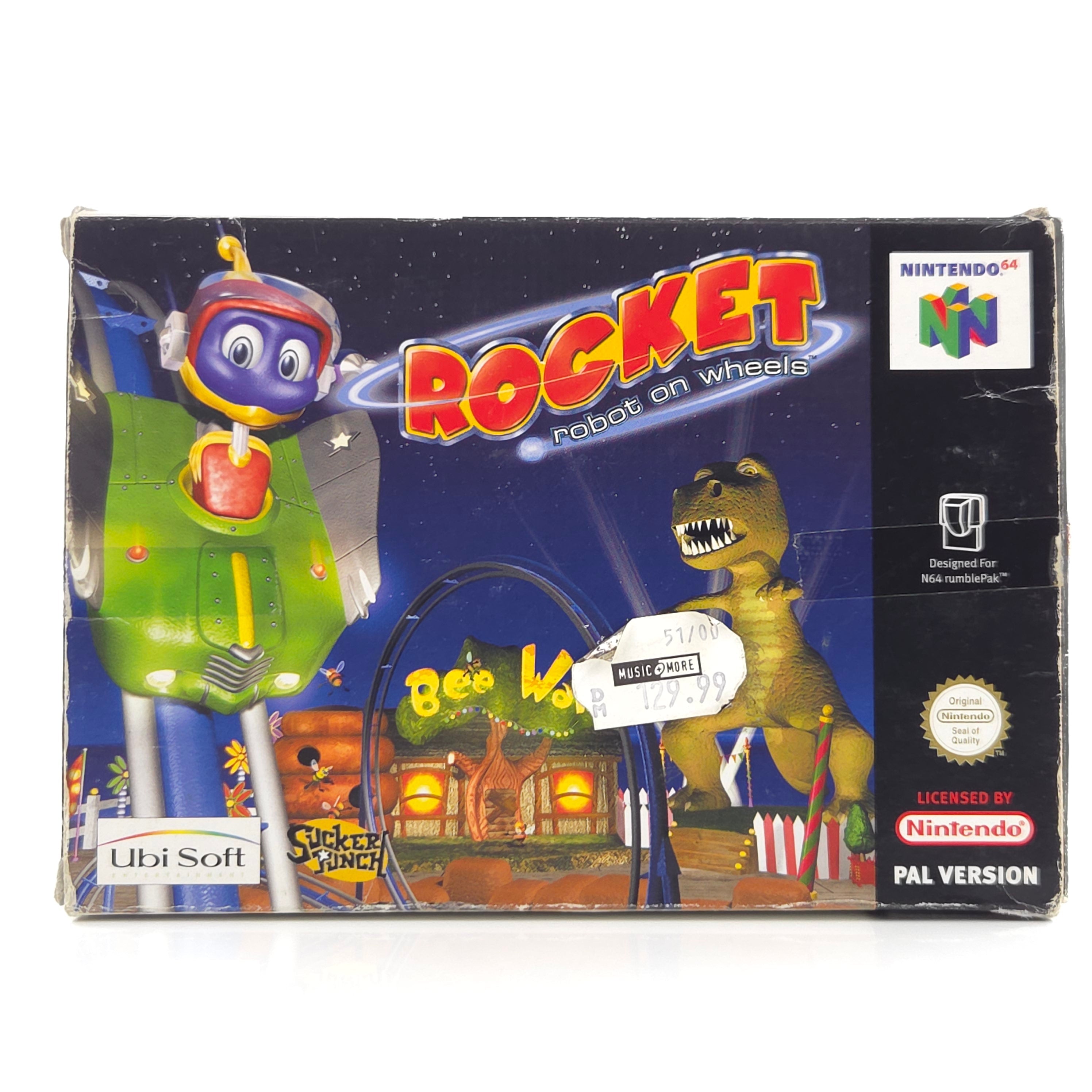 Nintendo 64 Spiel Rocket Robot on Wheels N64 OVP PAL EUR