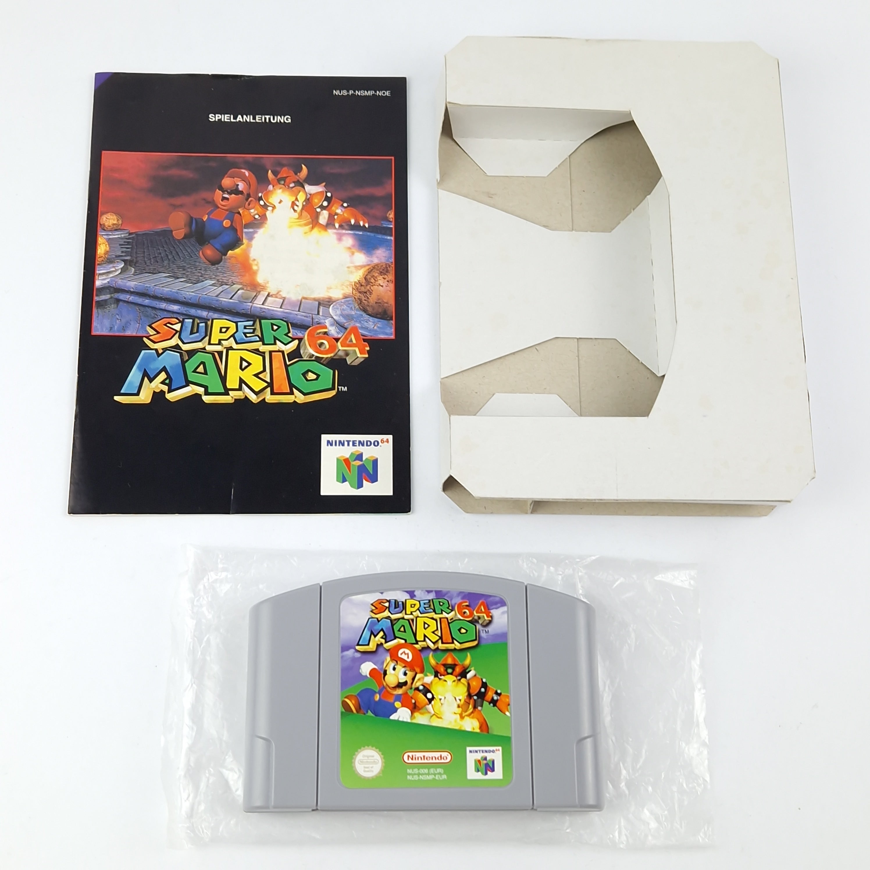 Nintendo 64 Spiel – Super Mario 64 Modul Anleitung OVP PAL