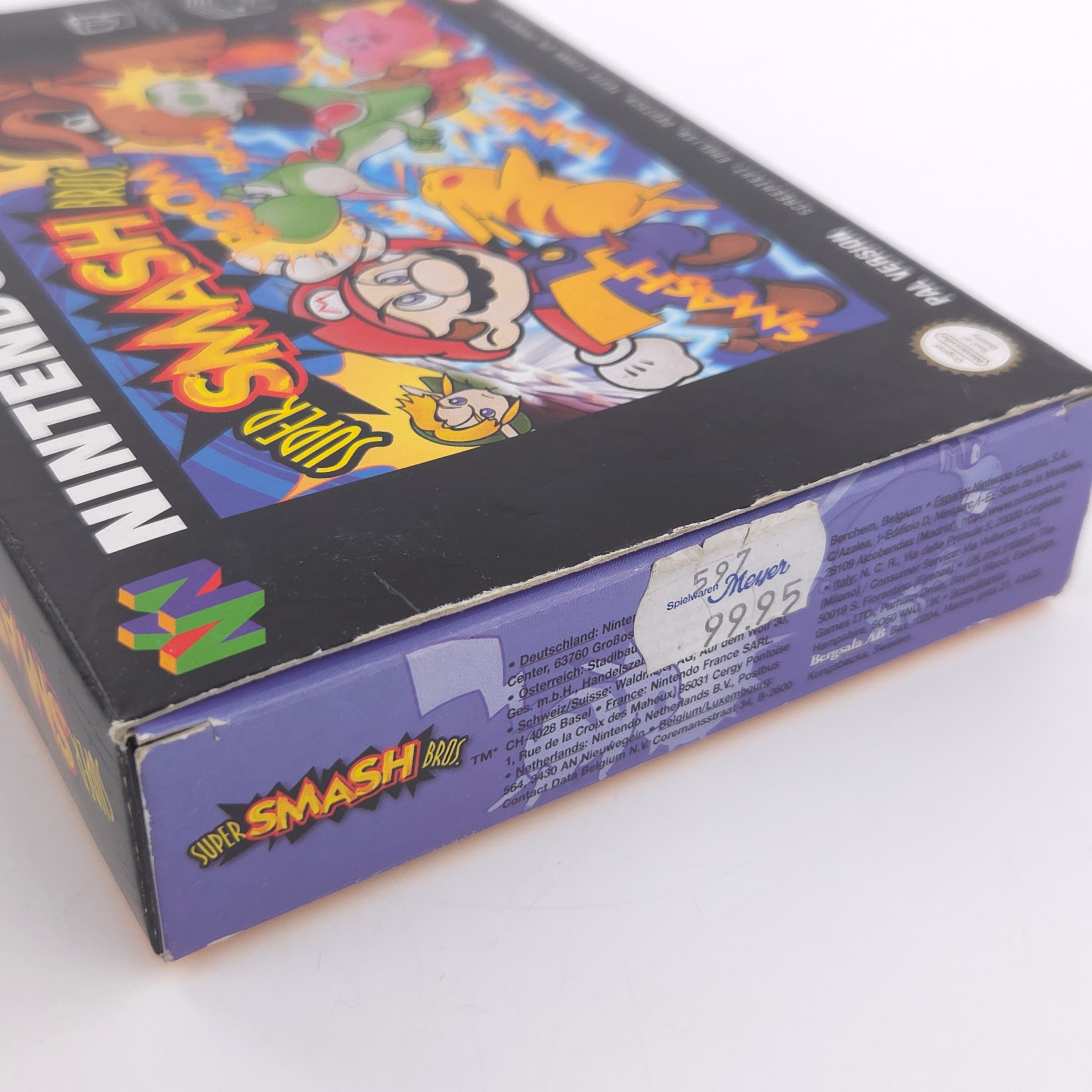 Nintendo 64 Spiel Super Smash Bros. N64 OVP CIB PAL EUR