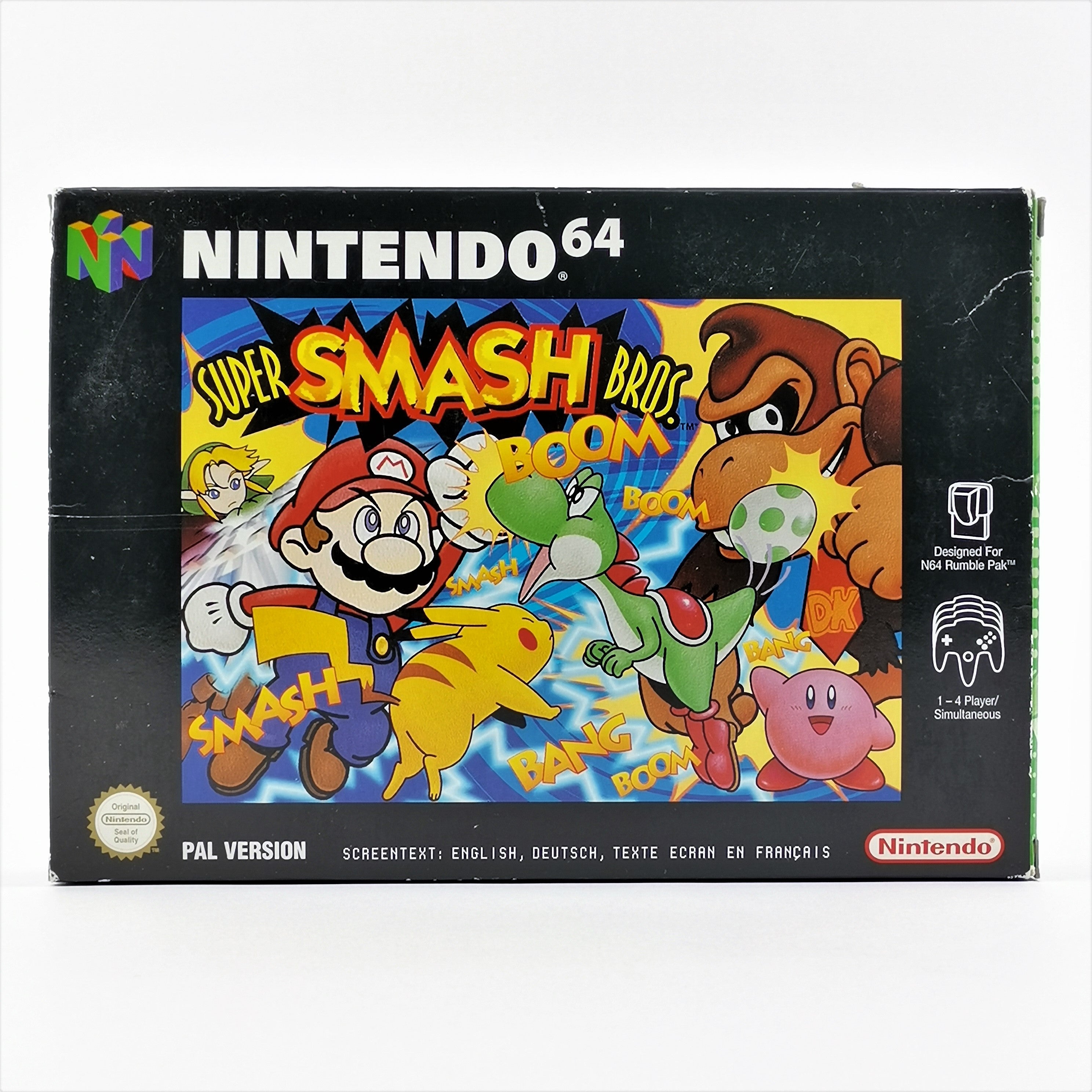 Nintendo 64 Spiel – Super Smash Bros OVP PAL Version N64