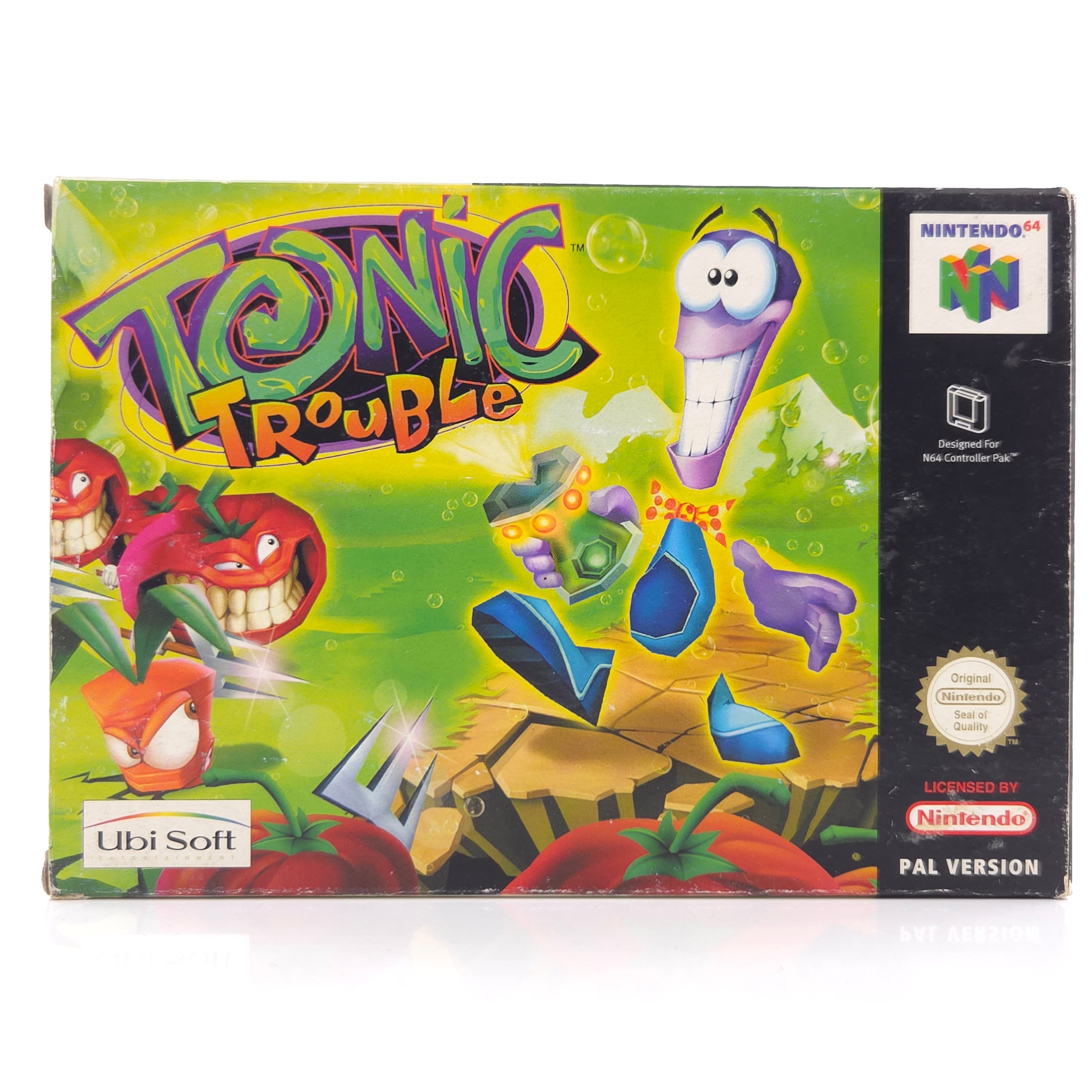 Nintendo 64 Spiel Tonic Trouble N64 OVP CIB PAL EUR