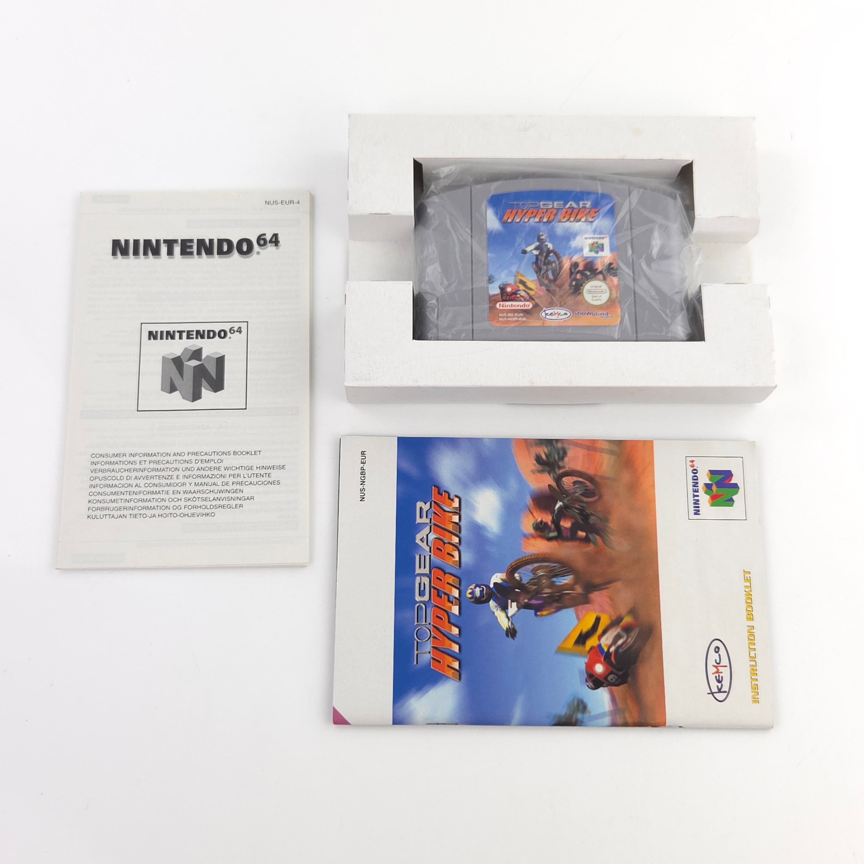 Nintendo 64 Spiel Top Gear Hyper Bike N64 OVP CIB PAL