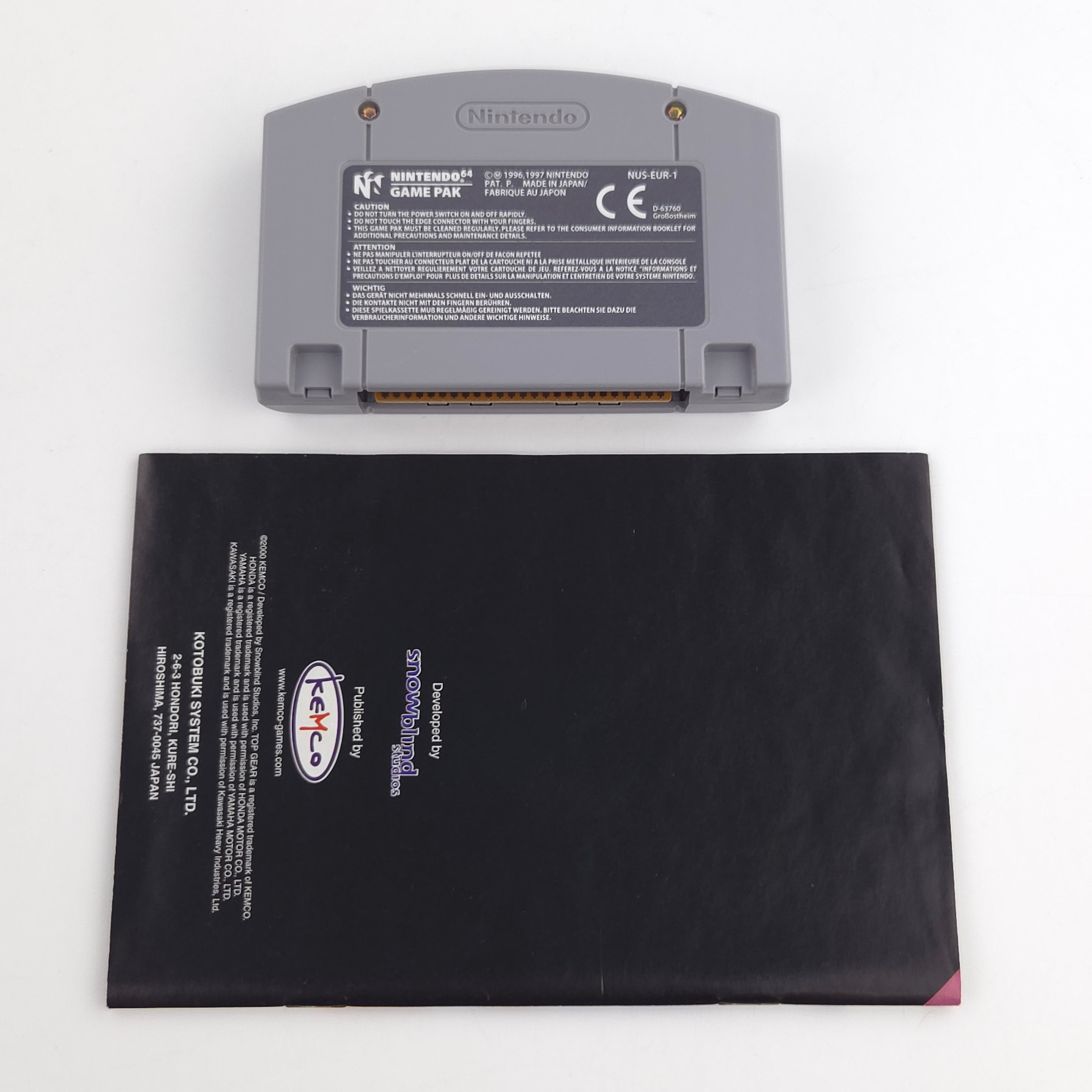 Nintendo 64 Spiel Top Gear Hyper Bike N64 OVP CIB PAL
