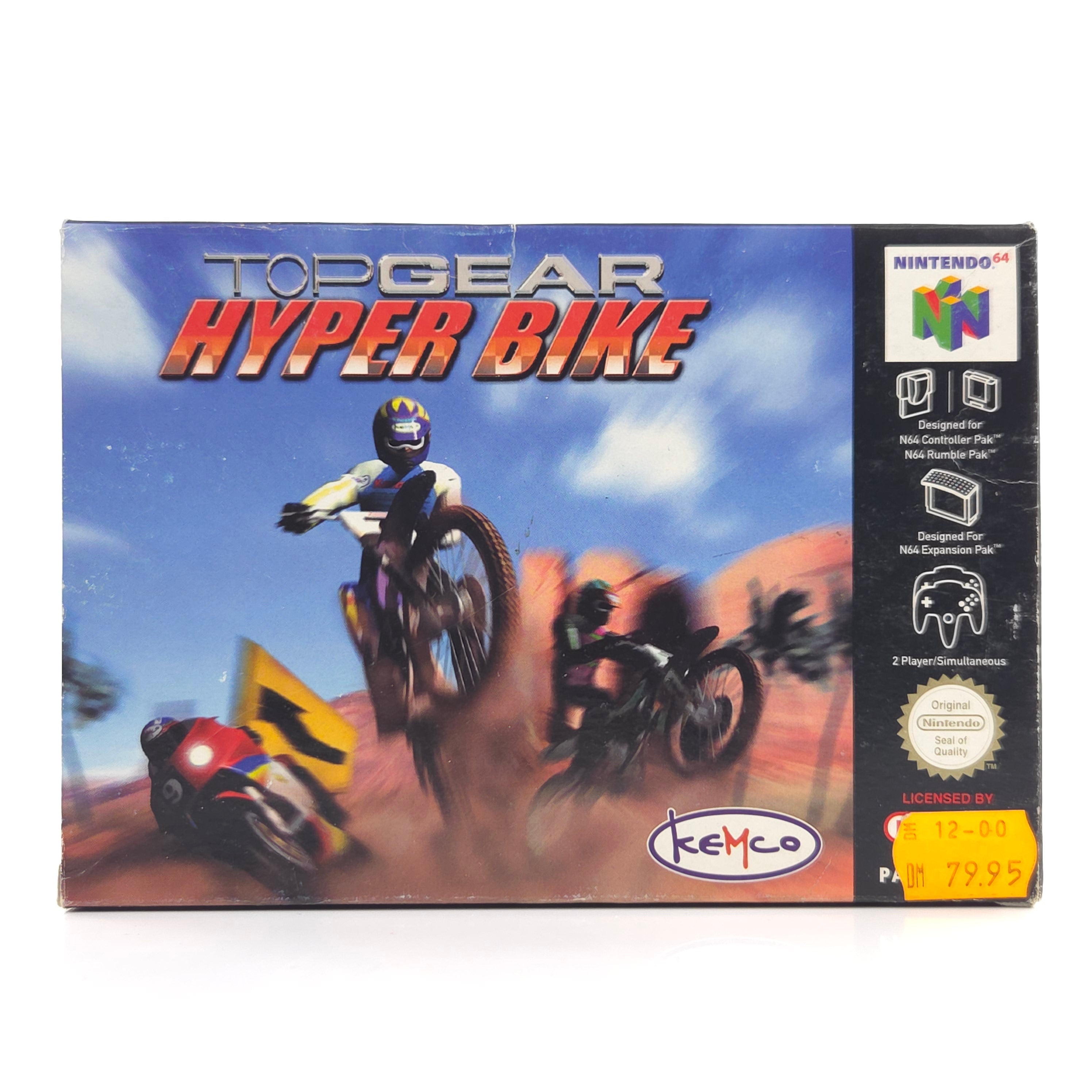 Nintendo 64 Spiel Top Gear Hyper Bike N64 OVP CIB PAL