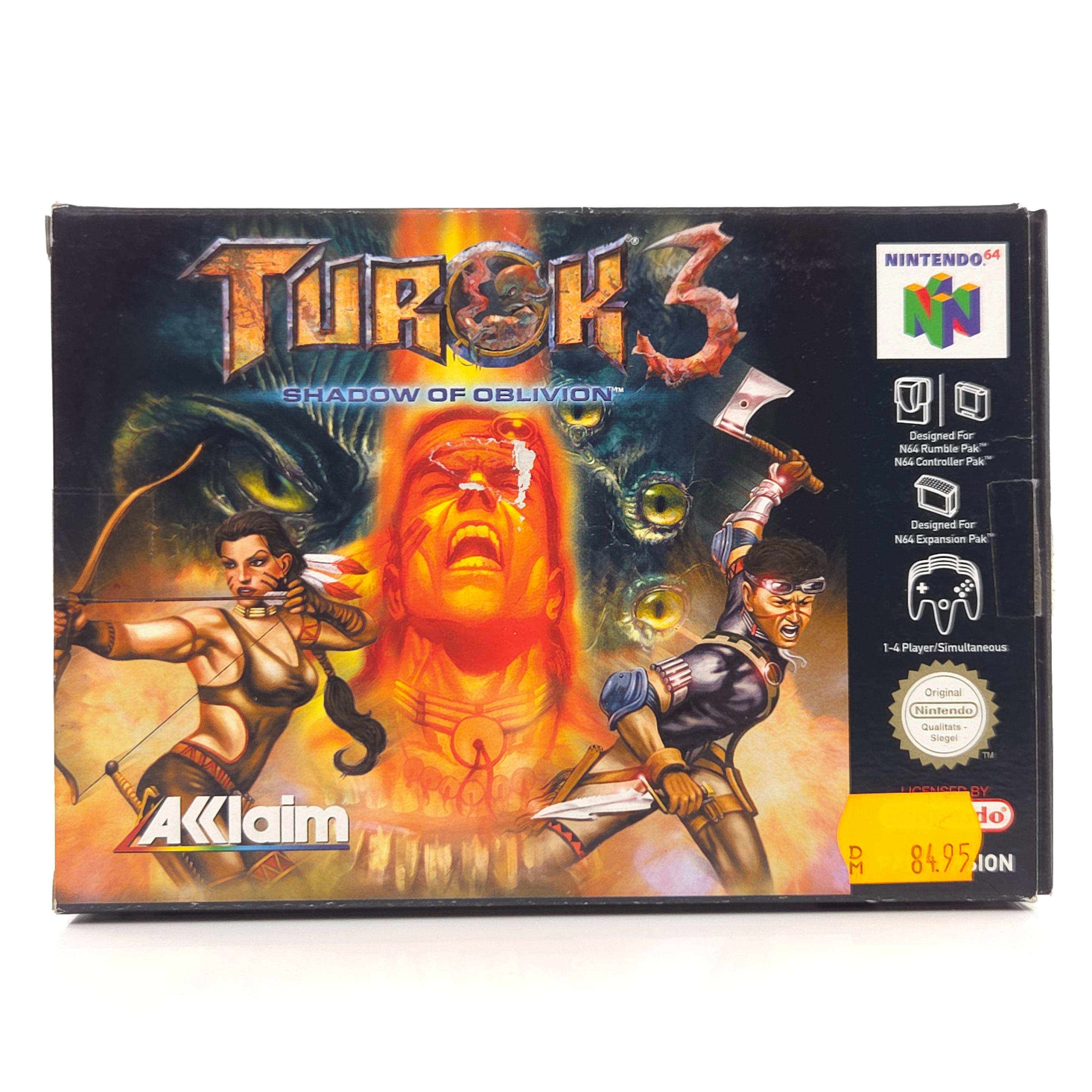 Nintendo 64 Spiel Turok 3 Shadow of Oblivion N64 OVP CIB