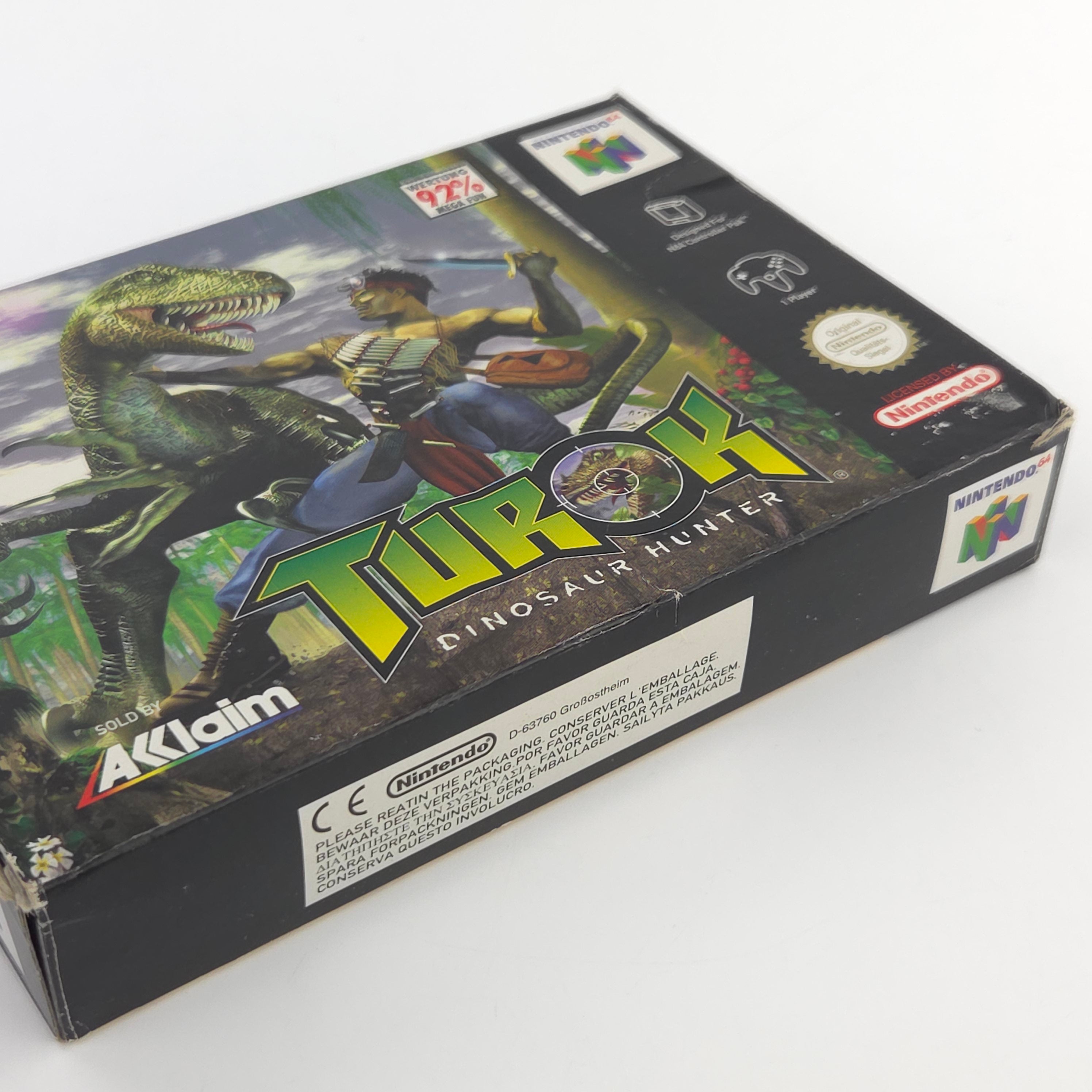 Nintendo 64 Spiel Turok Dinosaur Hunter N64 OVP CIB PAL
