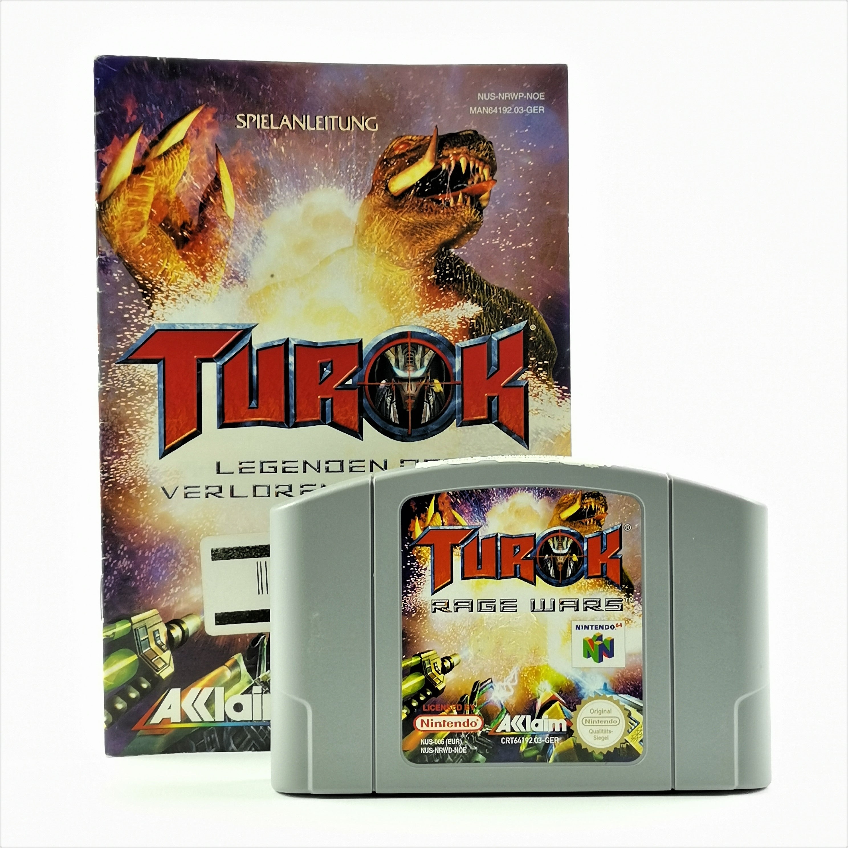 Nintendo 64 Spiel – Turok Rage Wars Modul Anleitung PAL