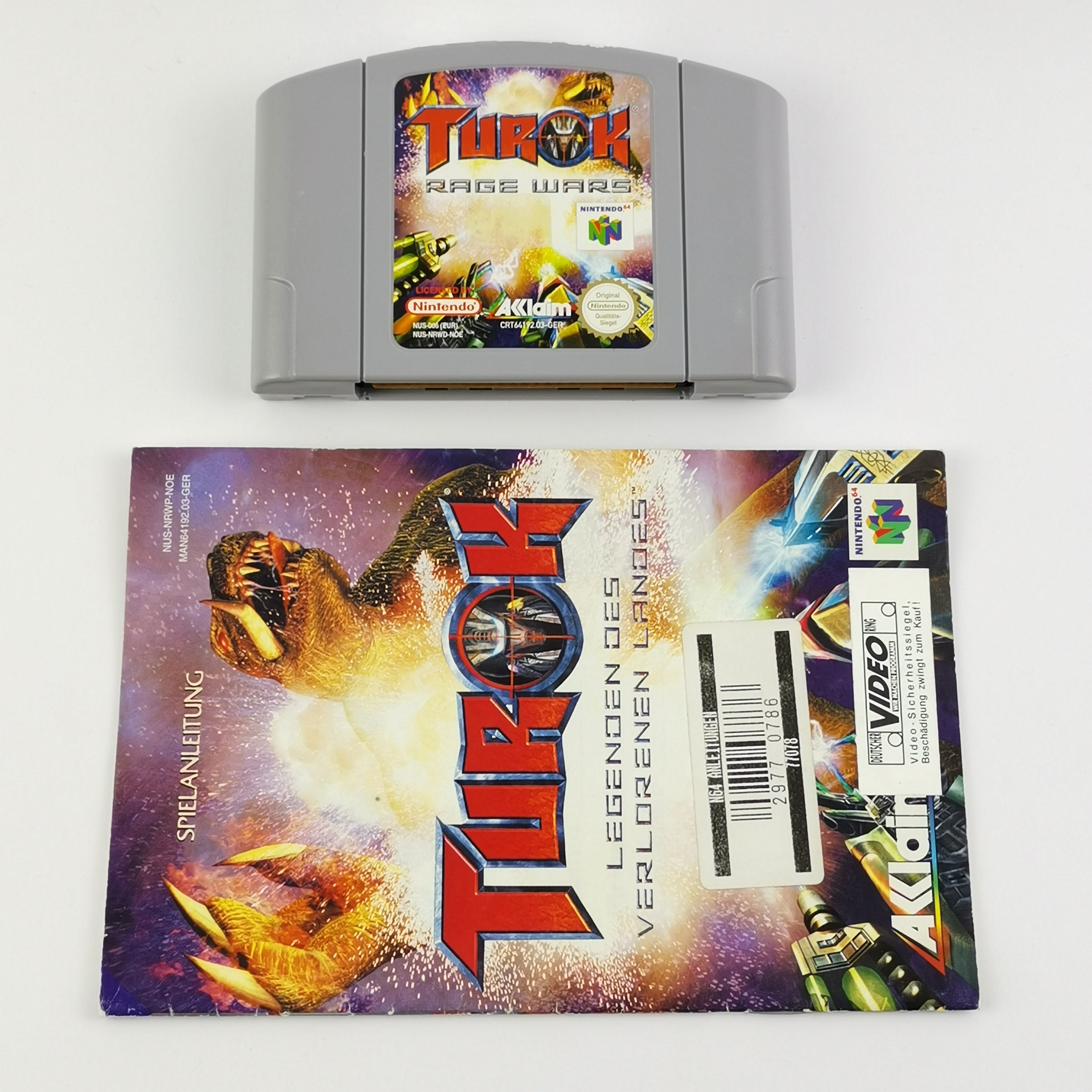 Nintendo 64 Spiel – Turok Rage Wars Modul Anleitung PAL