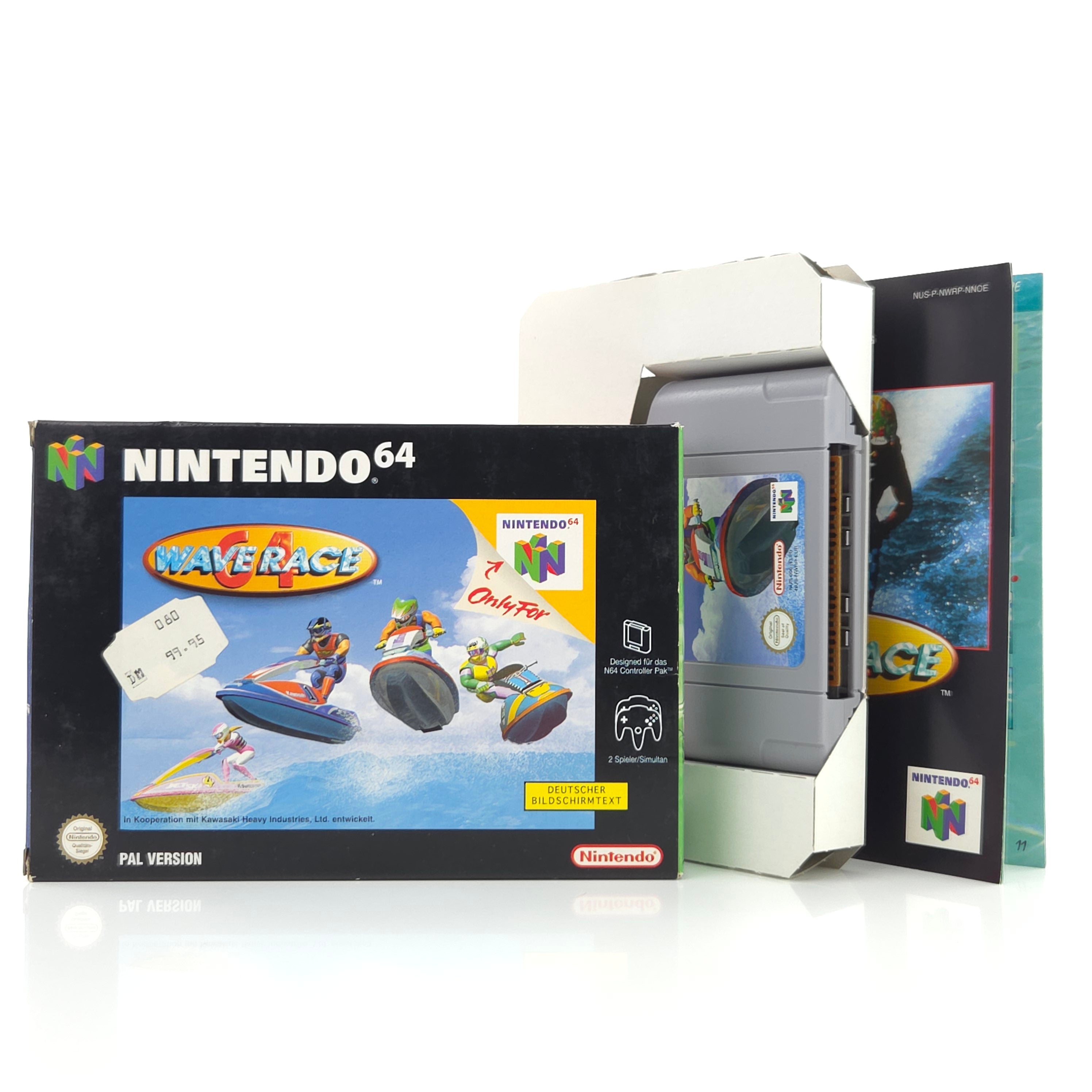 Nintendo 64 Spiel Wave Race 64 Modul Anleitung OVP PAL