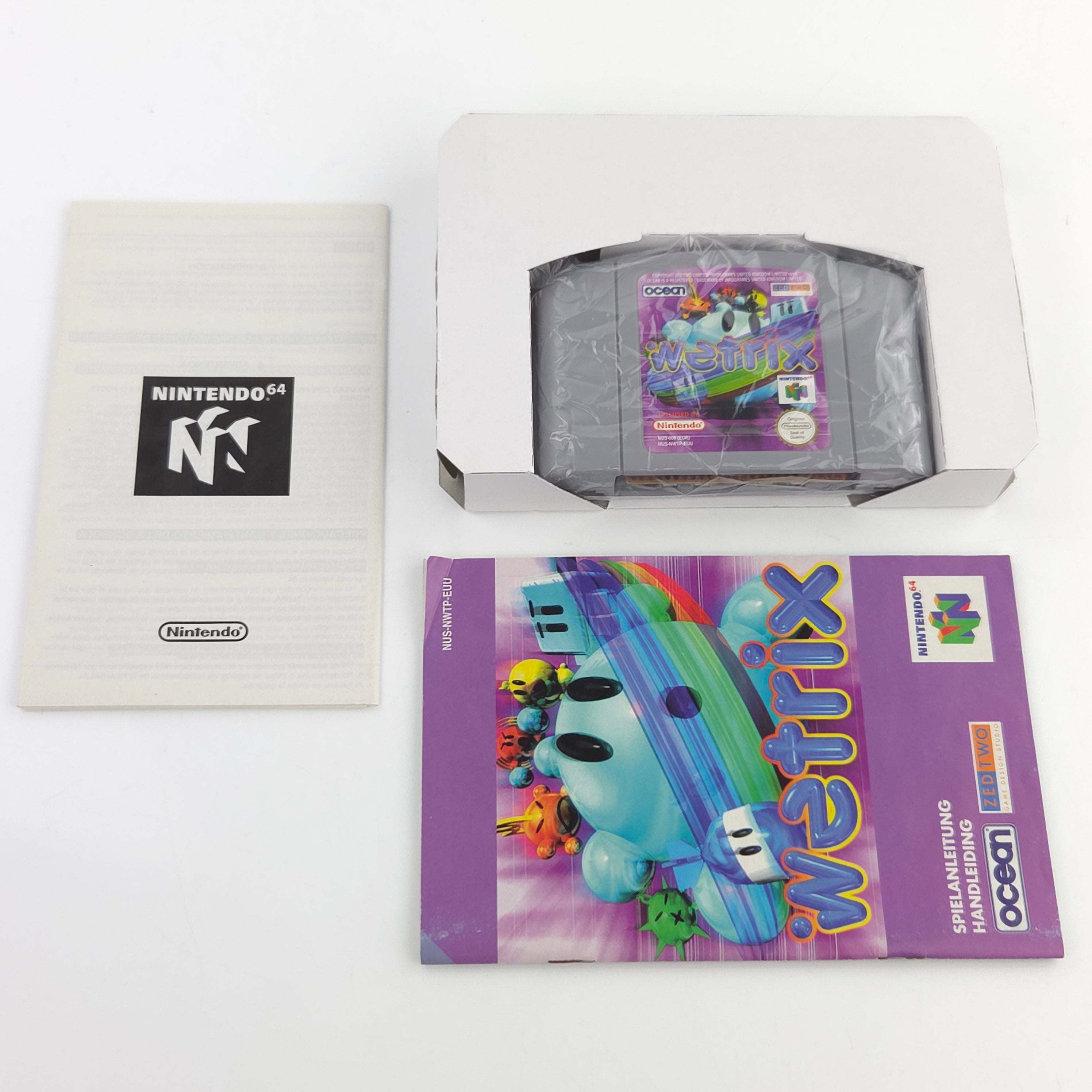 Nintendo 64 Spiel Wetrix N64 OVP CIB PAL EUR Ocean